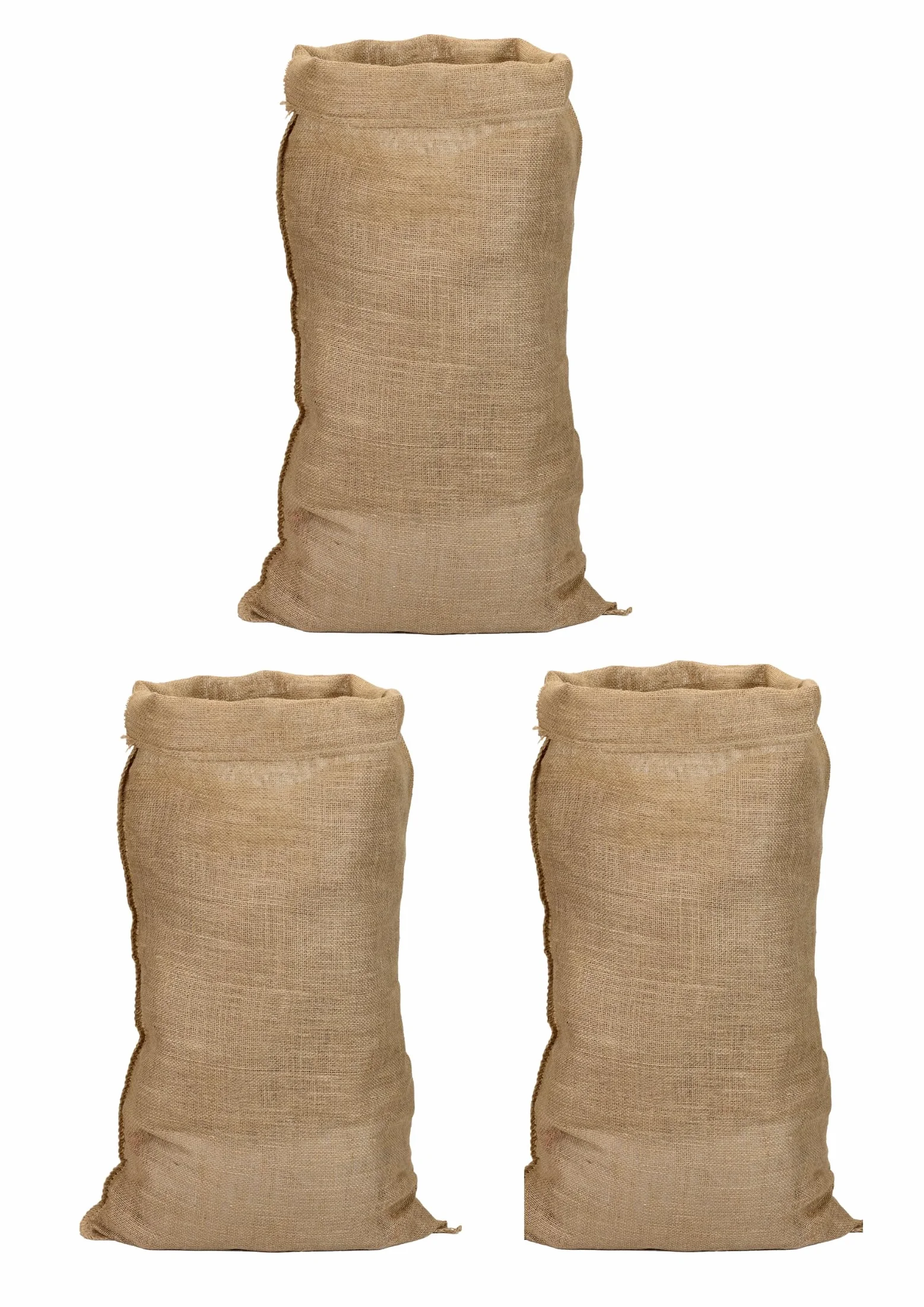 Sacs en Toile de Jute Naturelle 60 x 100cm 50 Kg Lot 3 Stockage Jardin