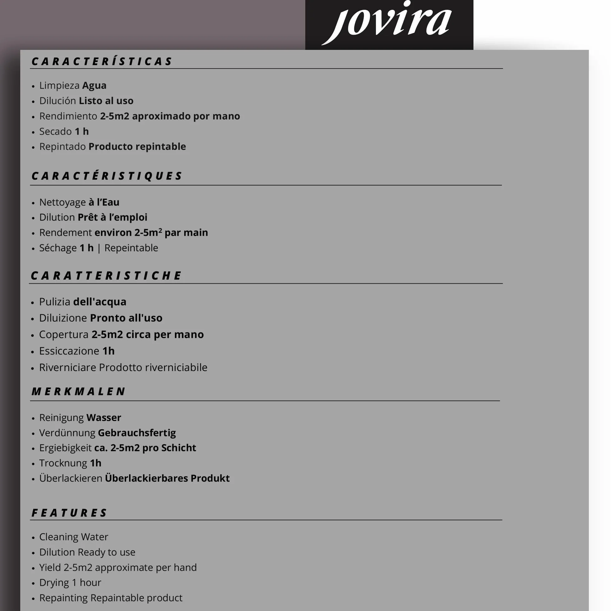 JOVIRA PINTURAS Imperméabilisant Hydrofuge à l'eau. Protection hydrofuge totale pour les façades, les toits, les terrasses, les trottoirs, les murs, etc. (5 Litres, Hydrofugant, Incolore)