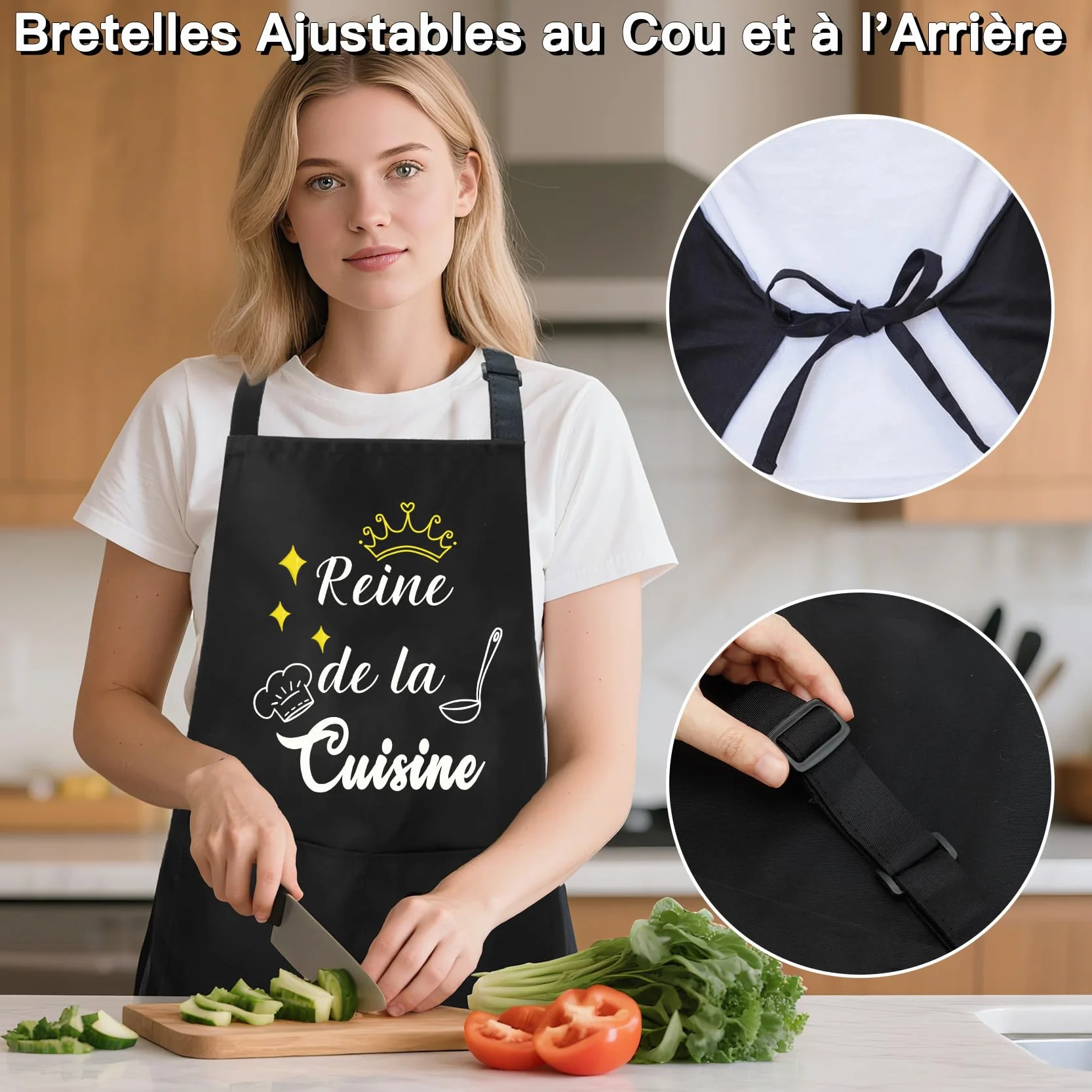 Tablier De Cuisine Personnalisé Femme Cadeau Anniversaire Noel Fete Des Mere