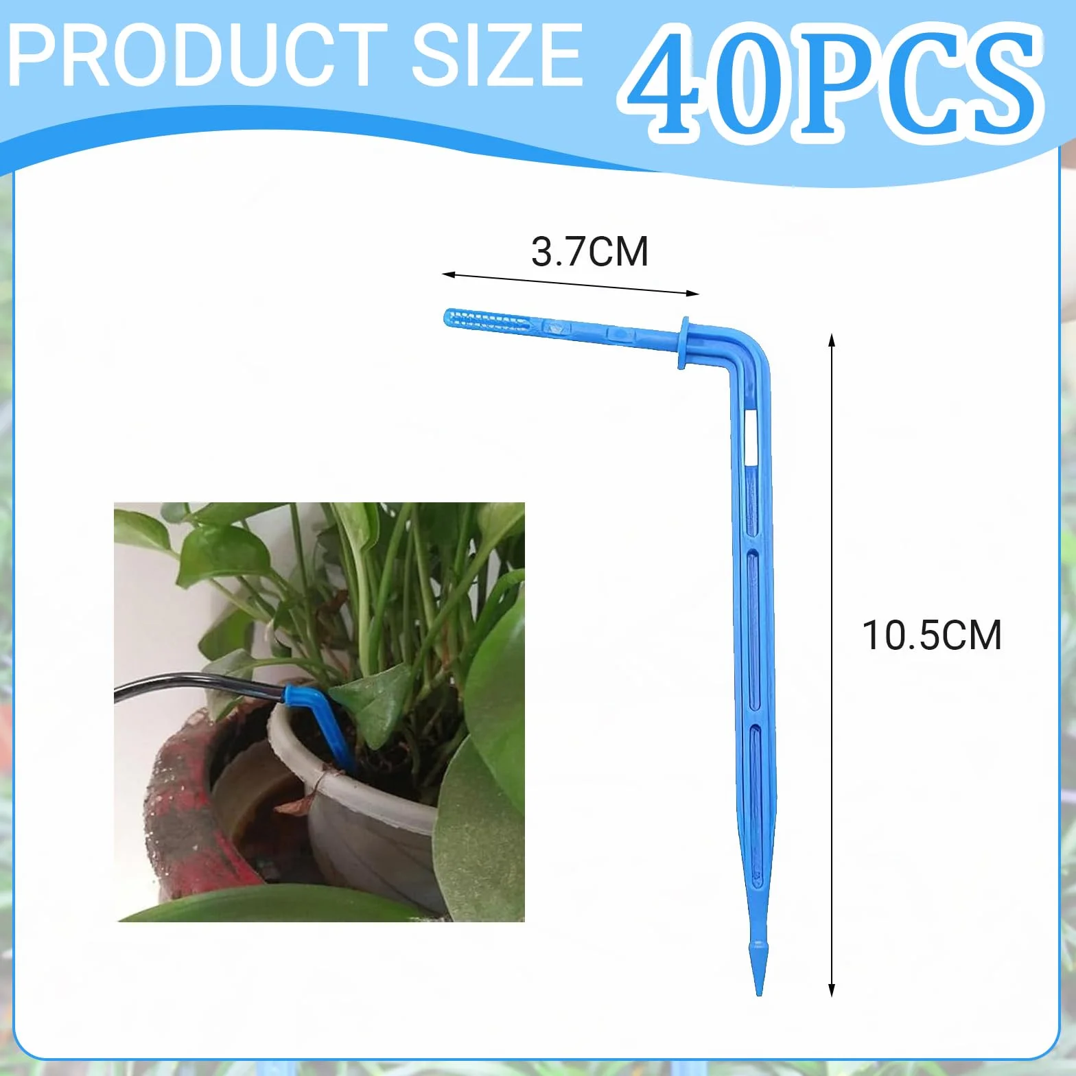 Kit d'Irrigation Goutte à Goutte 40 Pièces, Micro Asperseur pour Tube 3/5 mm, Jardin Serre Bleu