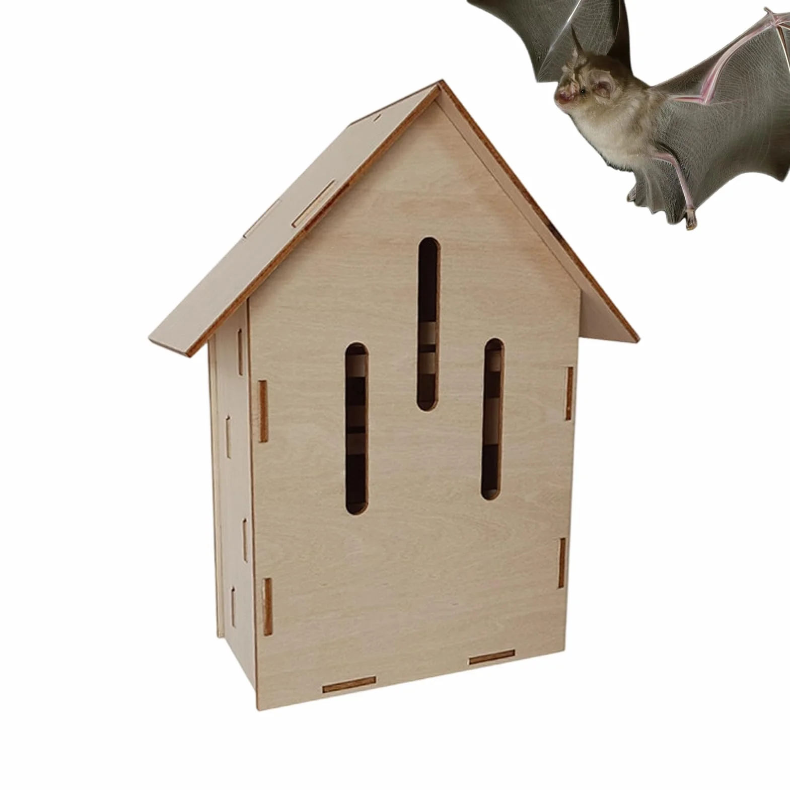 Nichoir à Chauves-Souris en Bois Habitat Animal Extérieur Cavité de Repos