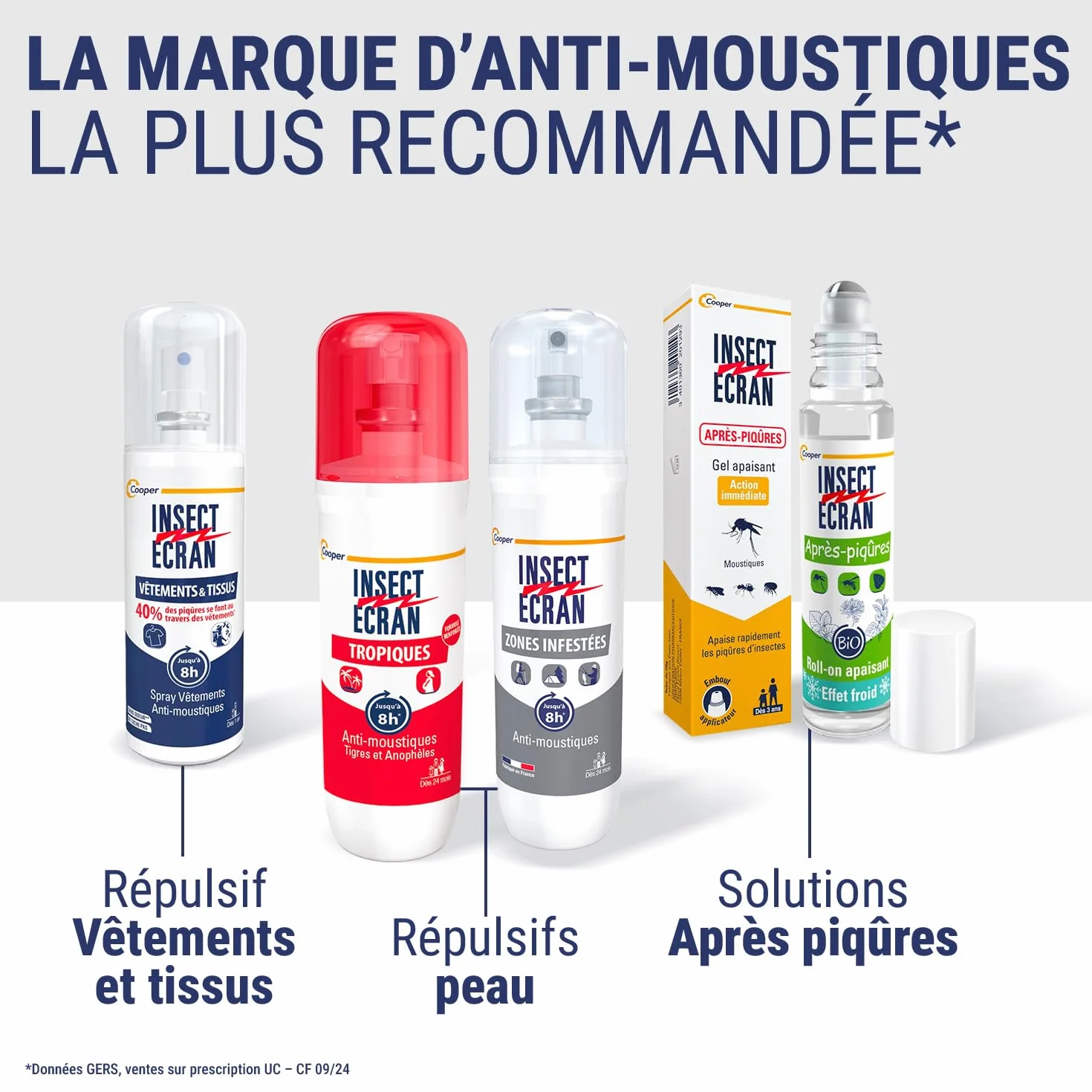 INSECT ECRAN Spray Anti-moustiques 100 ml protection piqûres moustiques guêpes frelons