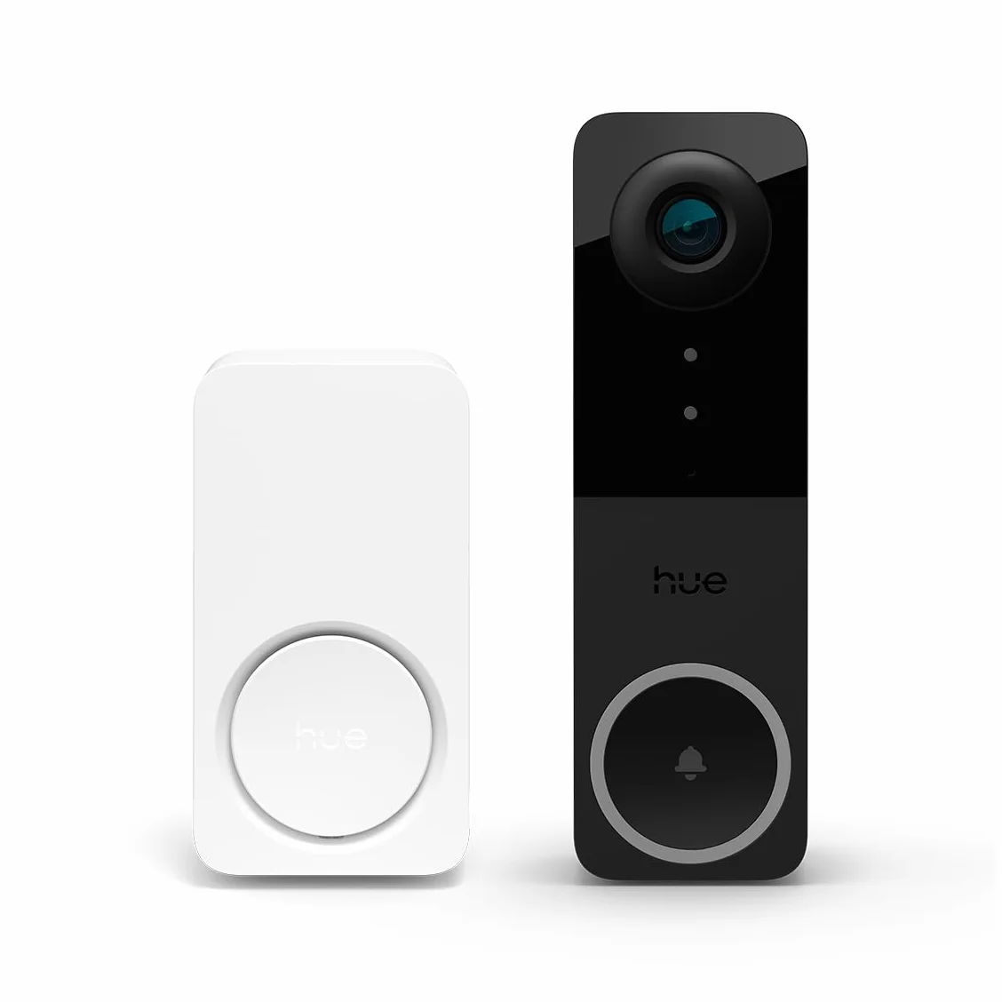 Philips Hue Sonnette vidéo filaire et Carillon connecté Secure – Caméra de surveillance extérieure résolution 2K avec audio bidirectionnel et vue infrarouge, intégration avec les lampes Hue, noir
