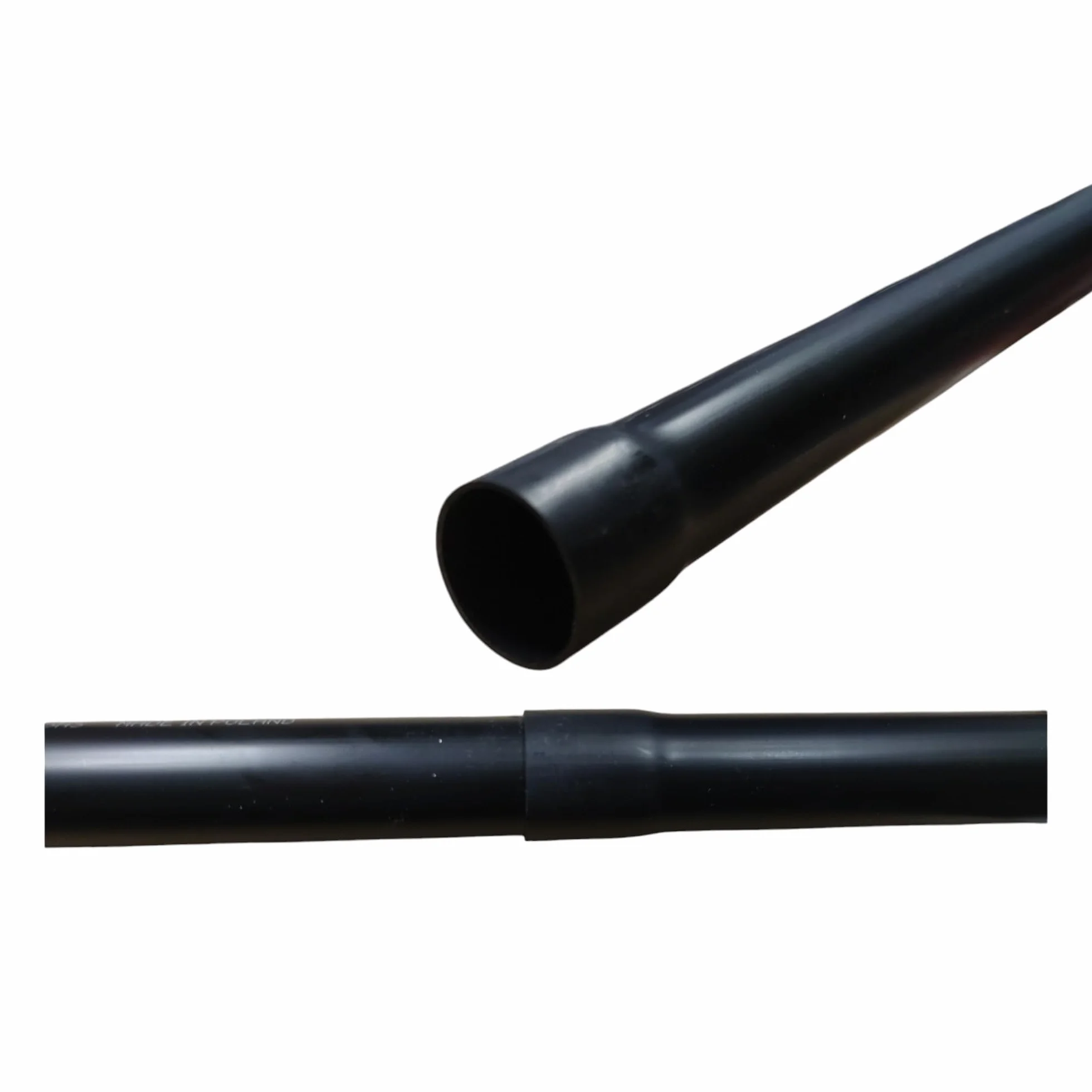 LumenTEC Tuyau d'installation électrique rigide en PVC-U noir forme calice O 16 2 m + 2 supports