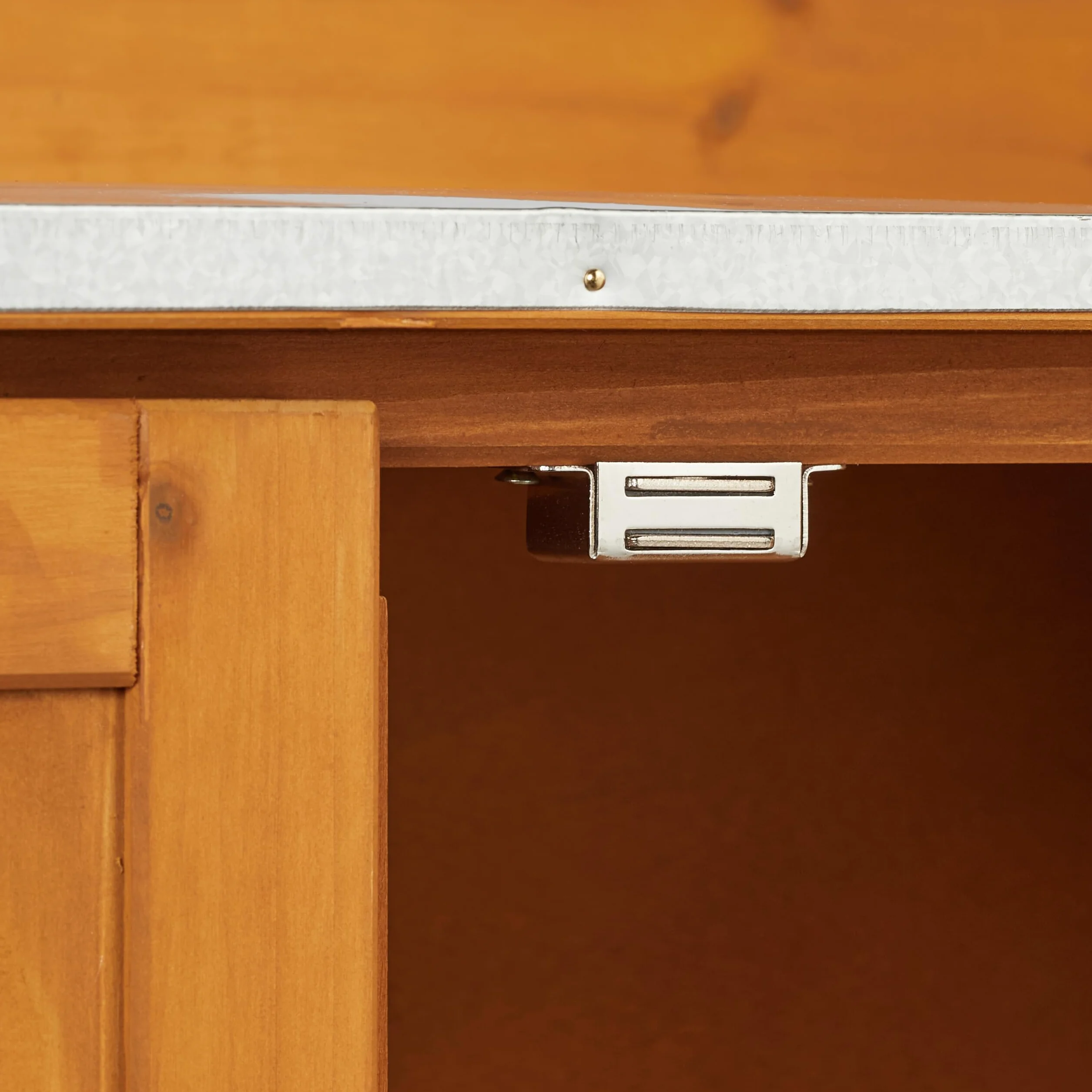 Relaxdays Armoire de Jardin Table à Plantes avec Rangement Bois 94 x 94 x 47 cm Orange
