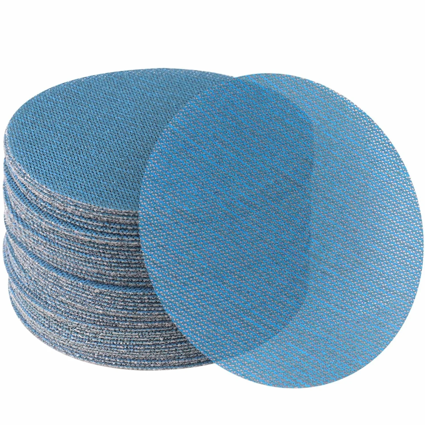 Disques Abrasifs 125mm Grain P80-320 Papier à Poncer en Filet Céramique, Fixation Autoagrippante Disque à Poncer Papier de Verre pour Ponceuse Orbitale, Ponçage Sans Poussière Bois Métal Mur
