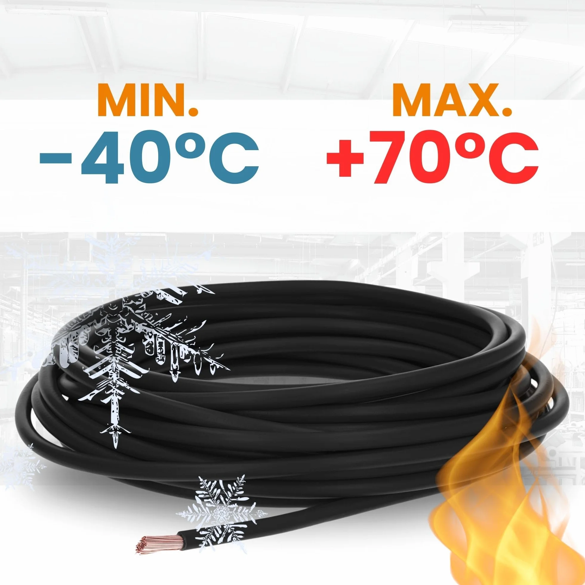 Lapp 4520015 H07V-K 10 mm² Câble de câblage flexible en PVC 10 mm² Noir 10 m