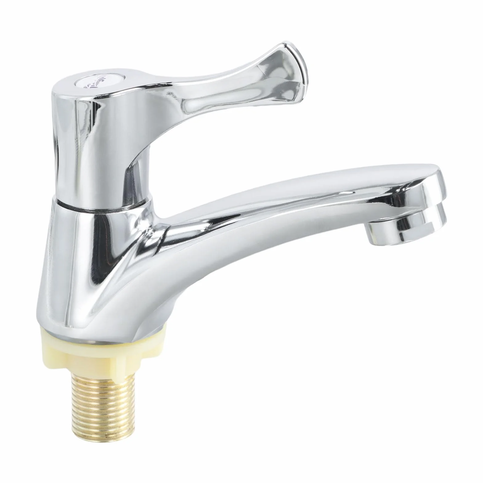 Robinet Eau Froide Simple, Mitigeur Compact Monotrou Lavabo Cuisine Salle de Bain, G1/2, Argent