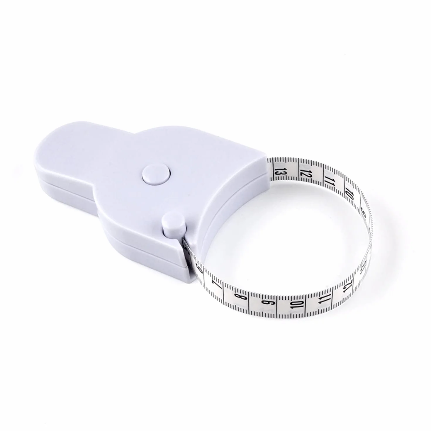 WINTAPE Mètre ruban 150 cm Blanc Rétractable