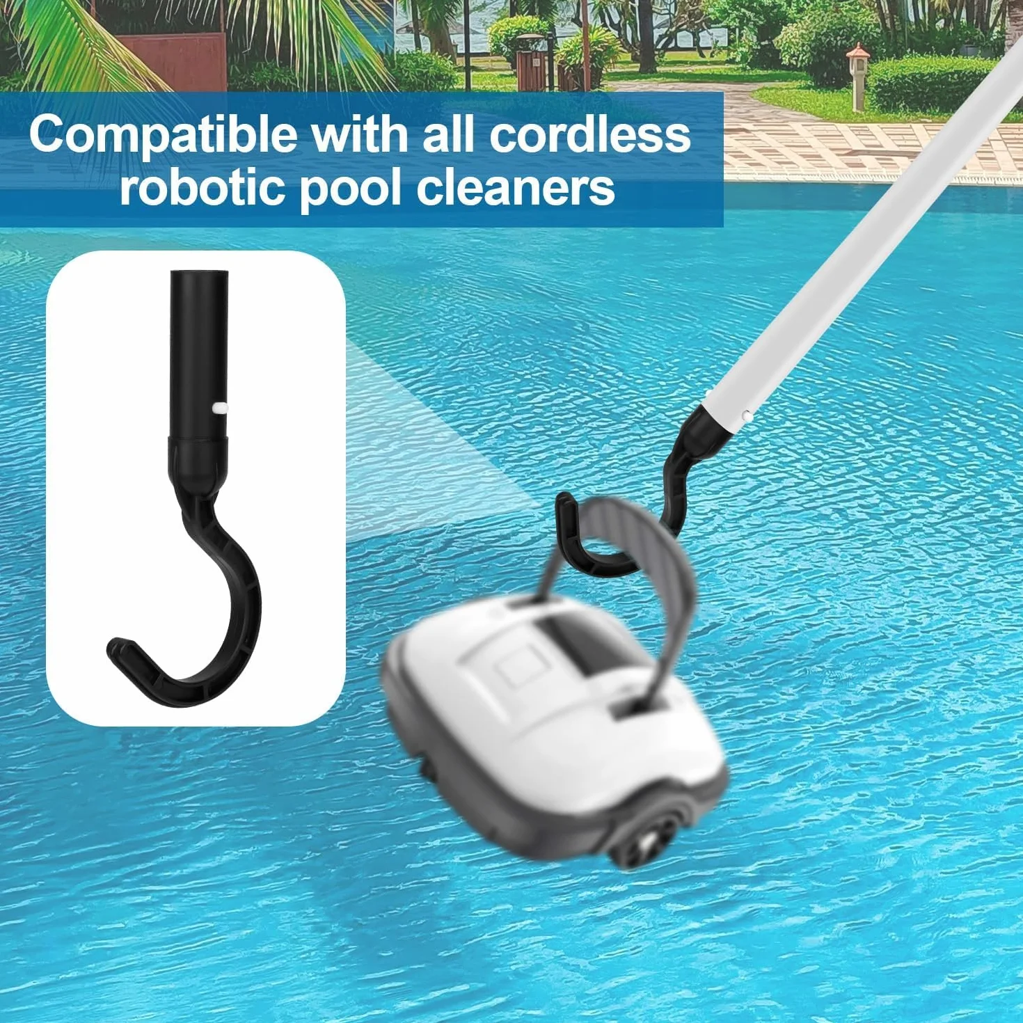 Crochet de Nettoyage de Piscine, Accessoire pour Robot Aspirateur