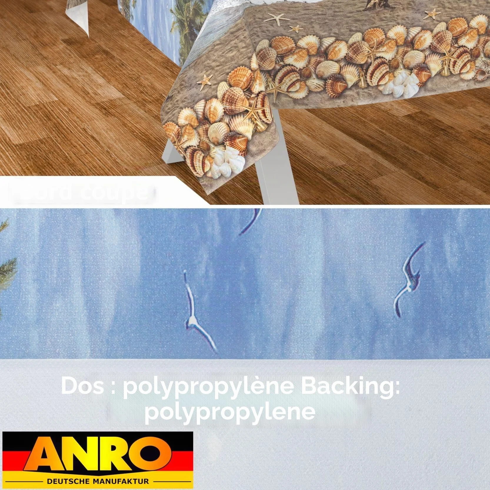 Nappe en Toile cirée Lavable 240 x 140 cm pour Table de Jardin Extérieur