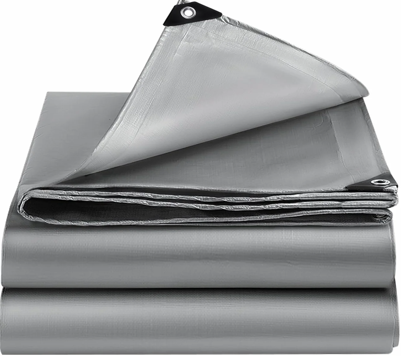 Bâche Imperméable, Bâche de Protection en Polyéthylène, UV Résistant Bache Camion, Pergola, Serre, Baches Imperméables pour Exterieur, Jardin, Tonnelle, Camping, Meubles, Argent-2x3m