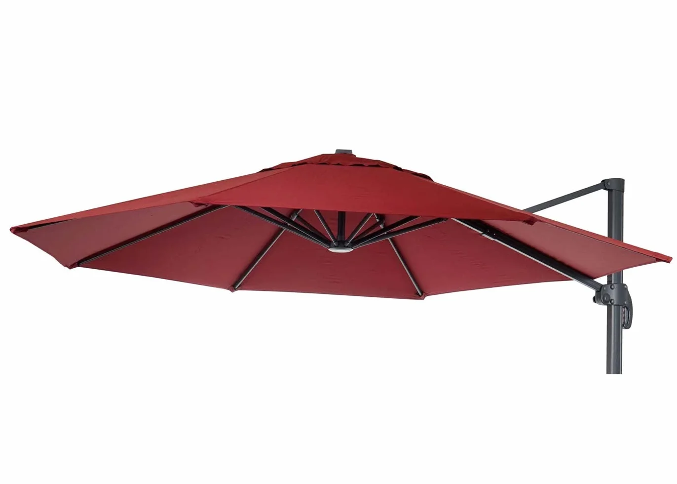 Mendler Toile de Parasol HWC-A96 8 Baleines Ø3m 220g/m² Polyester Bordeaux
