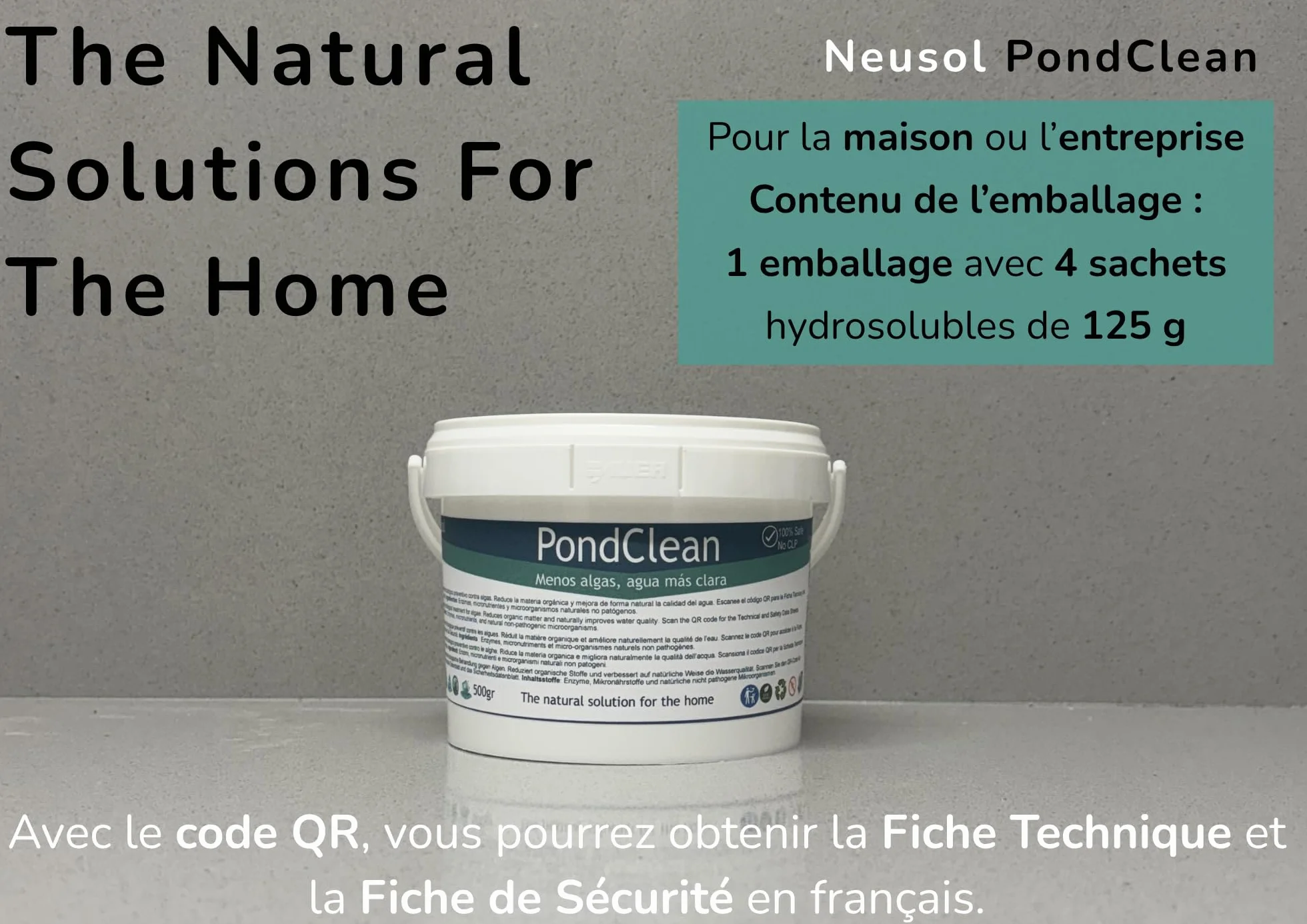 PondClean Traitement Biologique préventif pour bassins lacs fontaines contrôle algues eau verte clarifie réduit boues odeurs