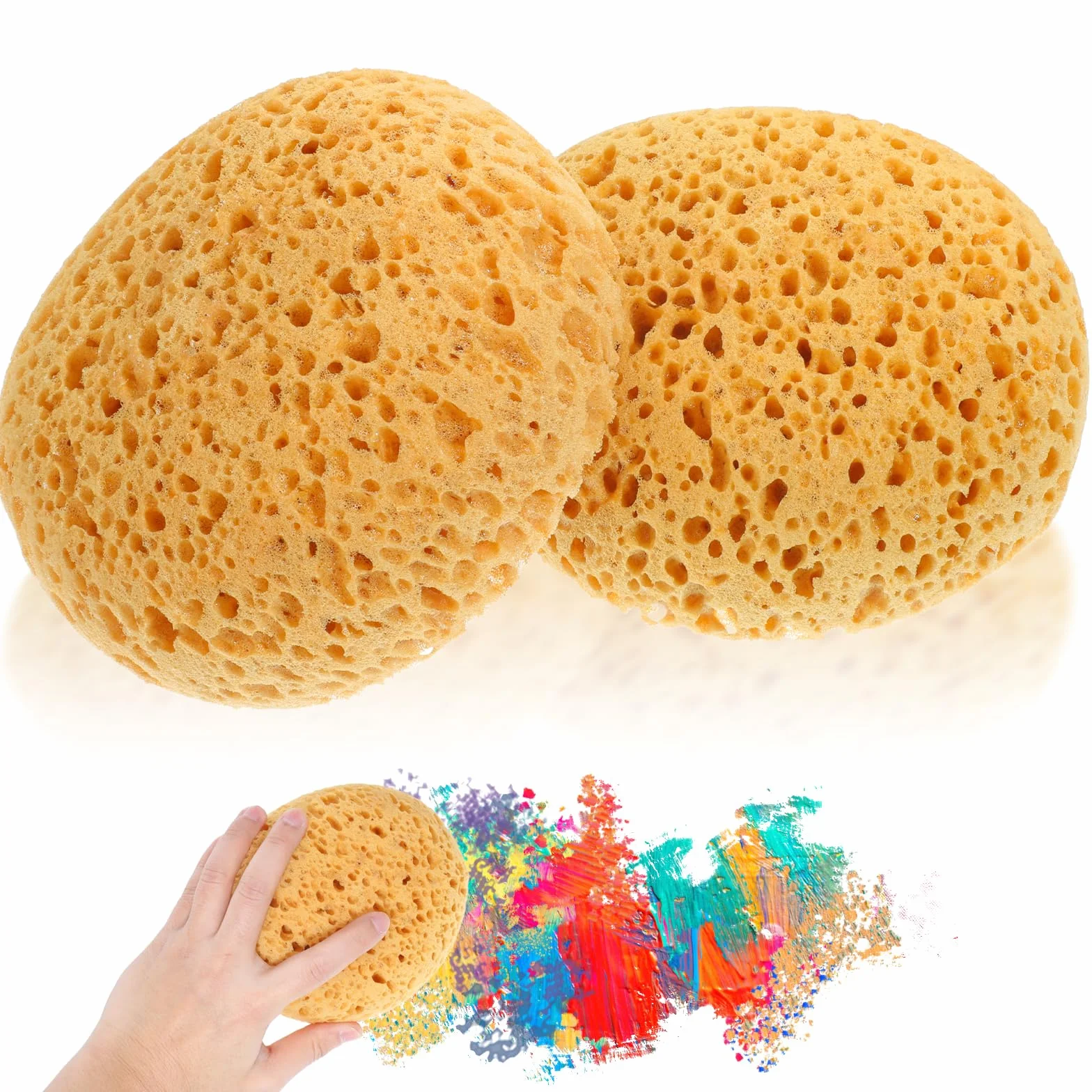 Lot de 2 éponges de texture pour peinture acrylique, aquarelle, décoration maison