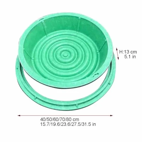 Couvercle de fosse septique en résine invisible pour bassin d'égout encastré durable