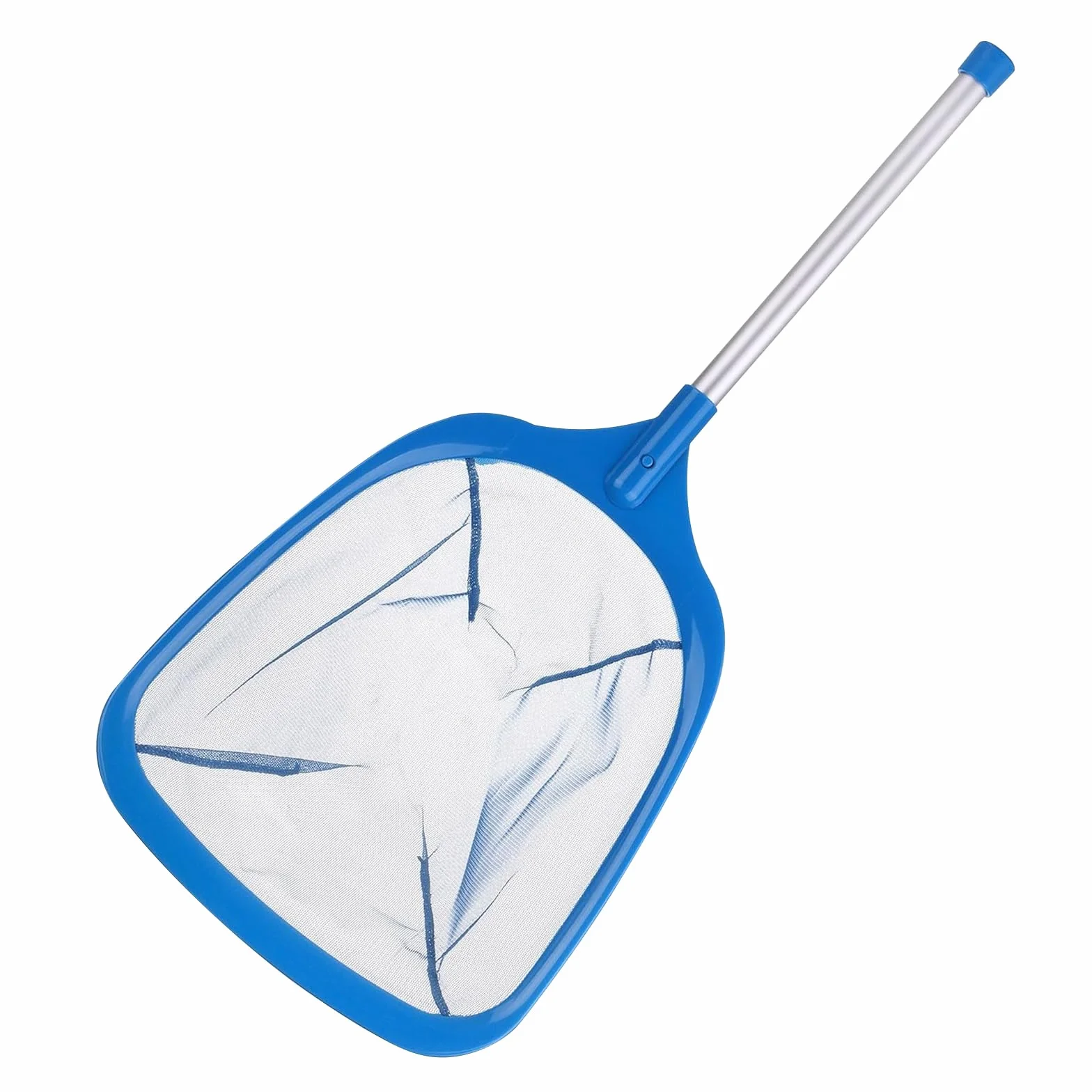 Épuisette de Piscine 62 cm Filet 15 cm Aluminium pour Nettoyage Feuilles Débris Bleu
