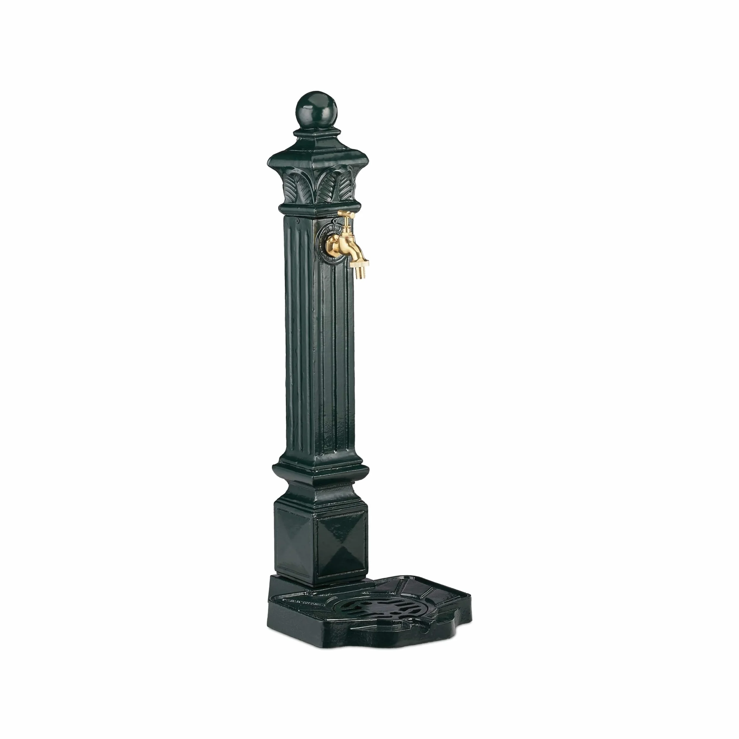 Relaxdays Fontanna na Pied angulaire Style antique, Vert foncé