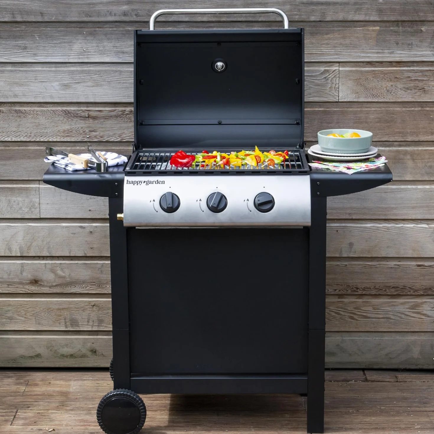 Barbecue Gaz Hawaï 3 Brûleurs 8,4 kW Butane/Propane HAPPY GARDEN