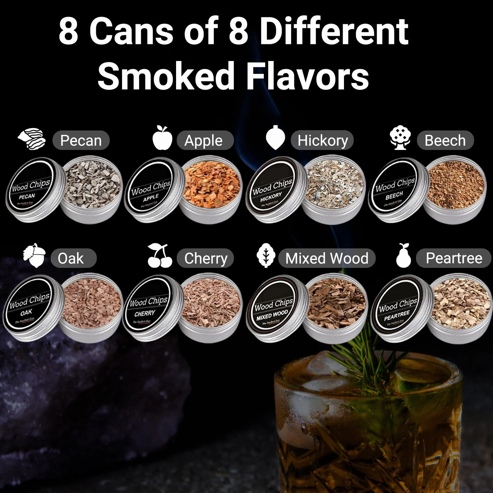 Kit Fumoir Whisky Nostalgia Smoker pour Boissons, Bourbon, Steak, Poisson et Fromage - Infusion de Fumée
