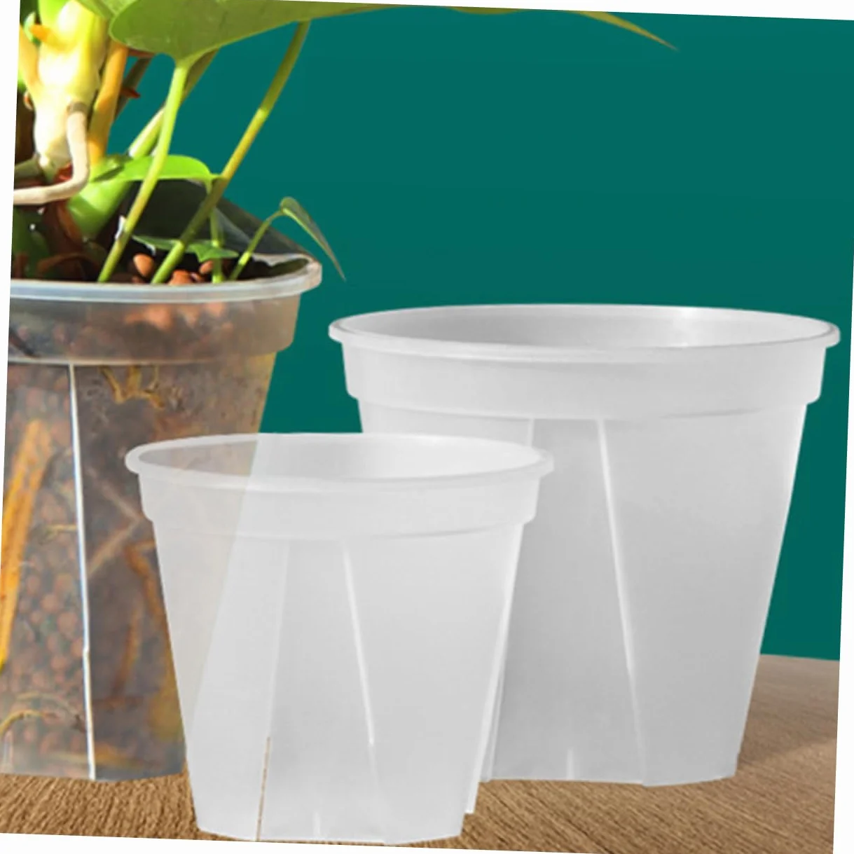 Pots À Orchidées Transparent avec Trous Lot 2pièces Yardenfun pour Plantes Intérieur Extérieur