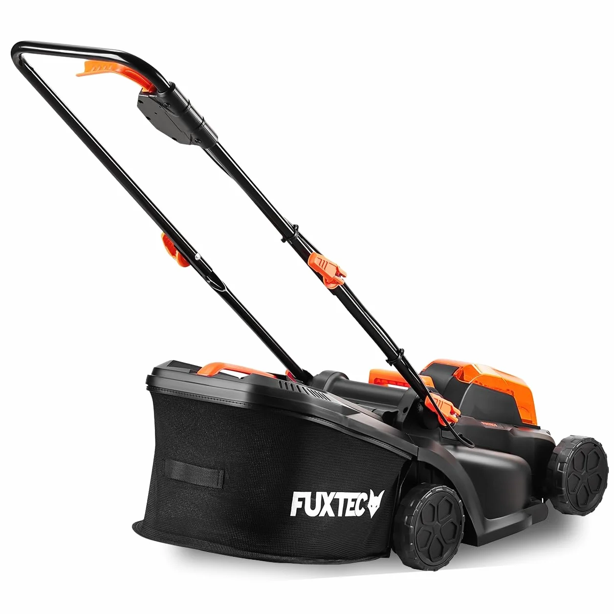 FUXTEC FX-E1RM20-33 cm Tondeuse à Gazon à Batterie 40V (2X20V) Set avec 2 Batteries 2Ah et Double Chargeur 2,4A