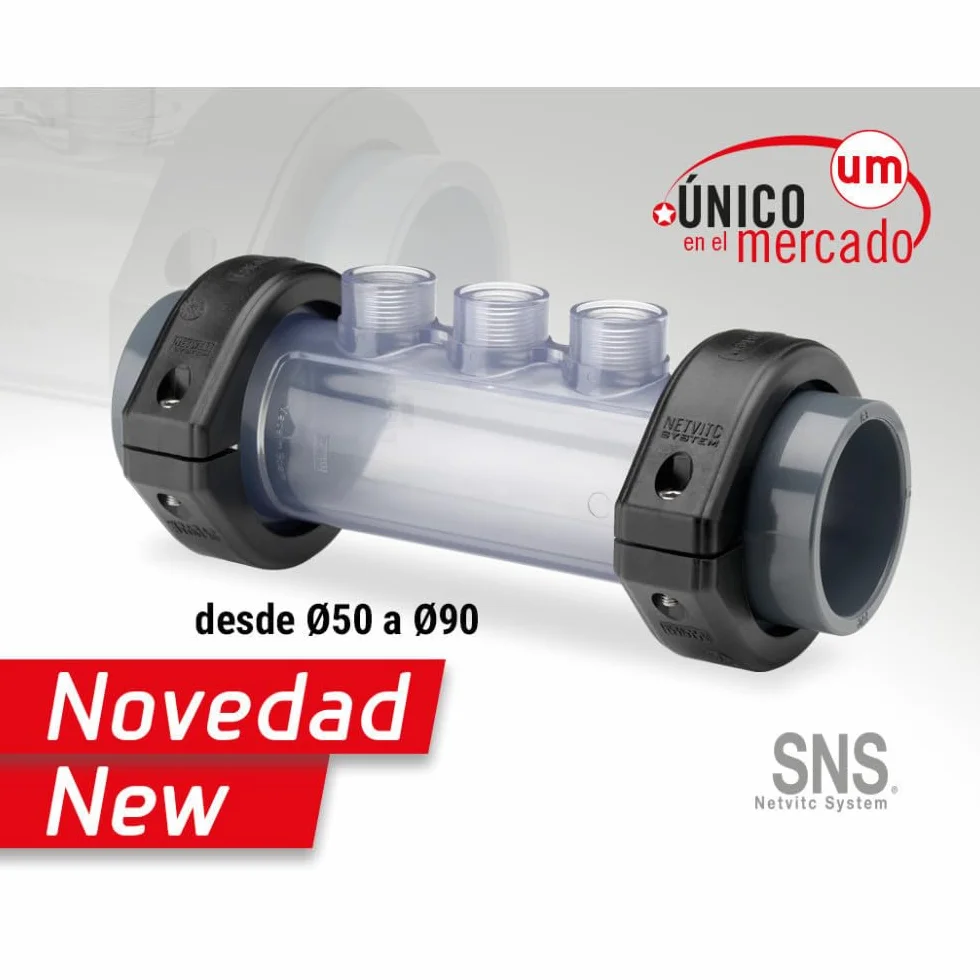 Collecteur Piscine Porte sonde Transparent diametre 50