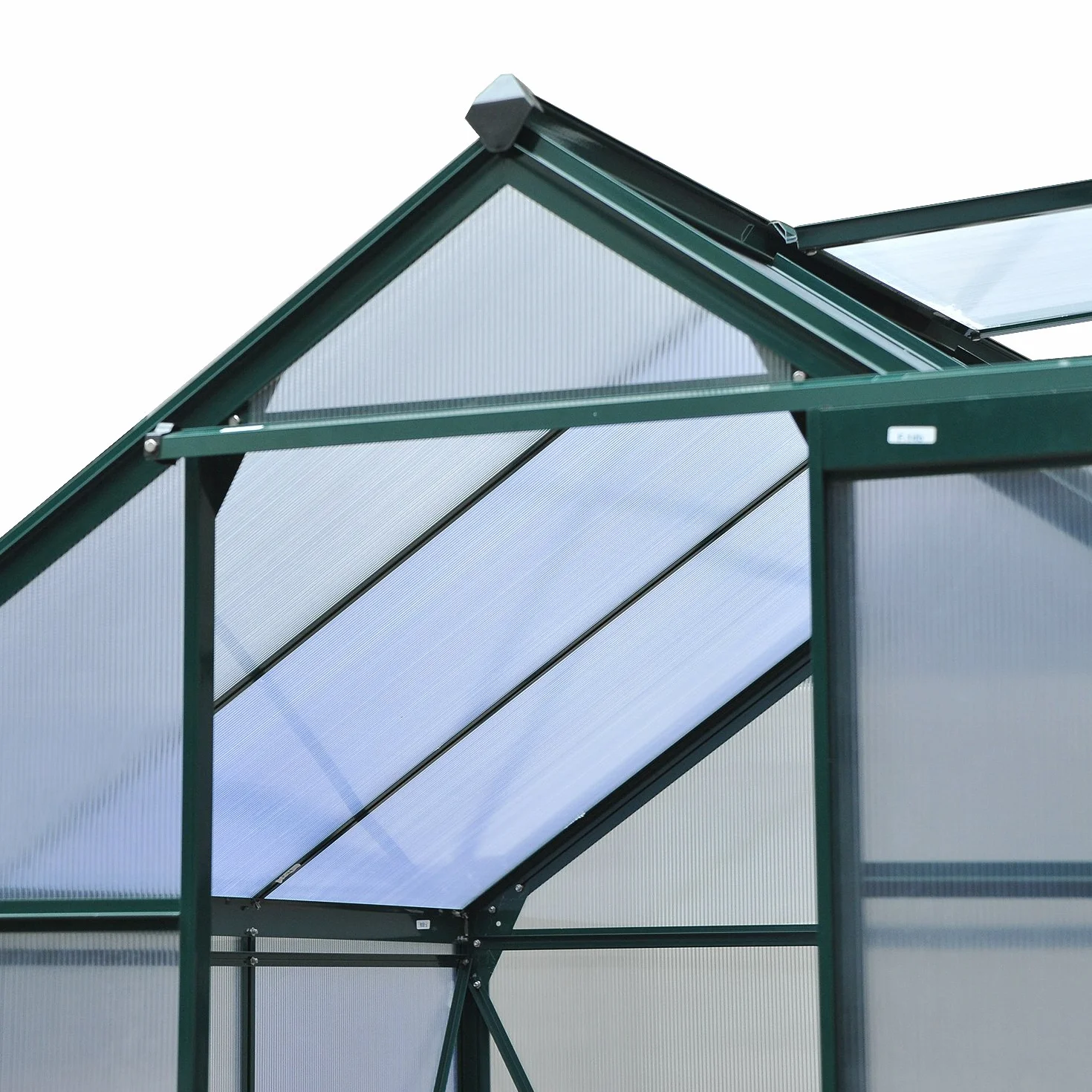 Outsunny Serre de Jardin Polycarbonate 3,65 m² 190 x 192 x 201 cm résistant aux UV