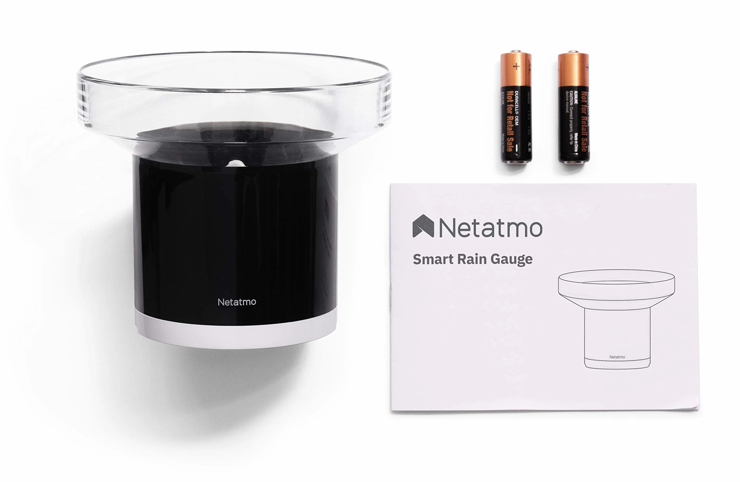 Netatmo Pluviomètre connecté sans-Fil NRG01-WW Noir pour Station Météo