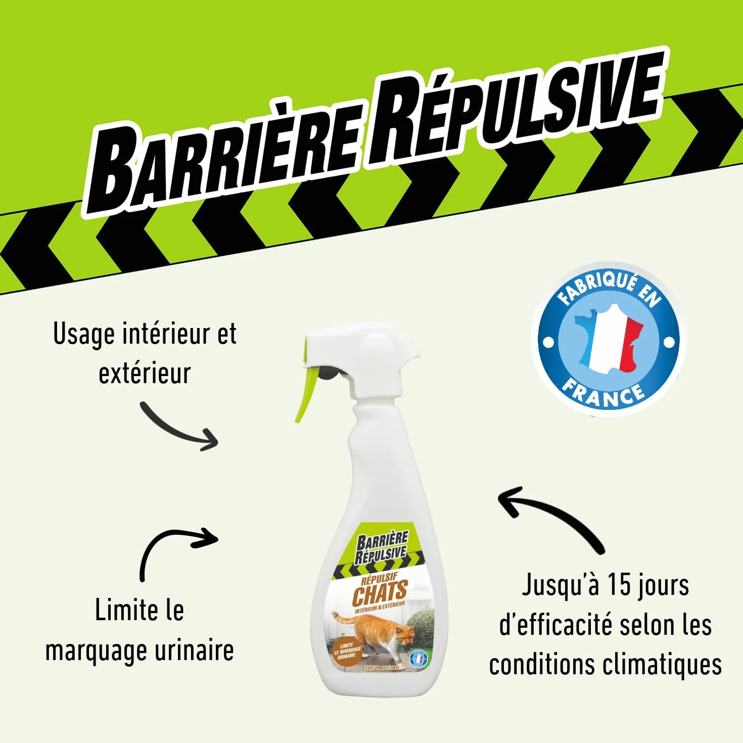 Répulsif Chats Intérieur Extérieur 500 mL