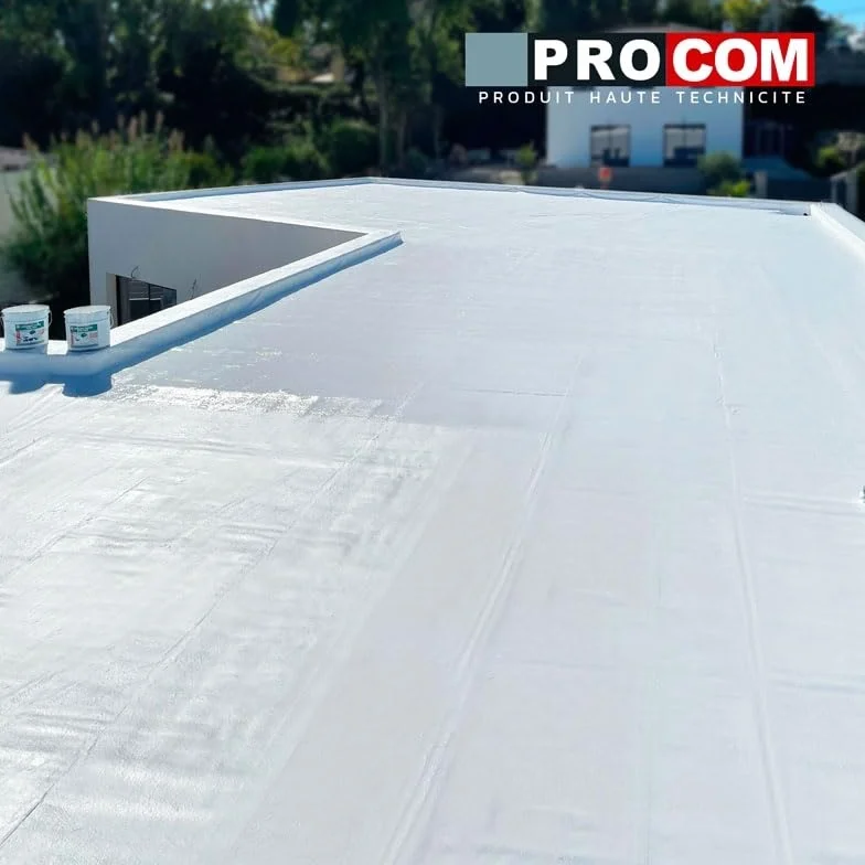 PRO COM Peinture toiture étanche Cool Roof, peinture réfléchissante blanche, anti chaleur 2.5 litres