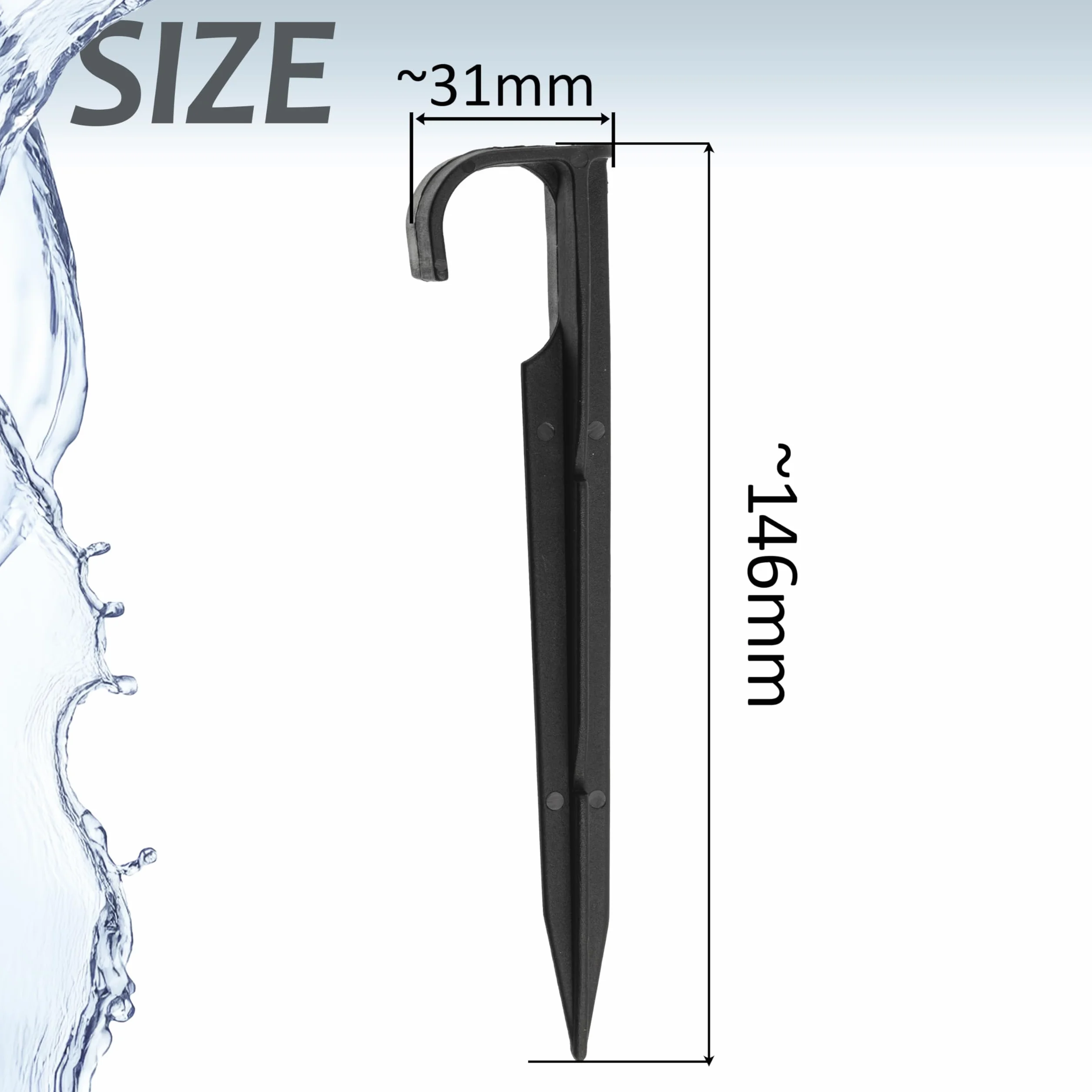 AERZETIX Lot de 25 piquets fixation tuyau goutte à goutte Ø16 mm avec goutteurs incorporés système irrigation arrosage automatique