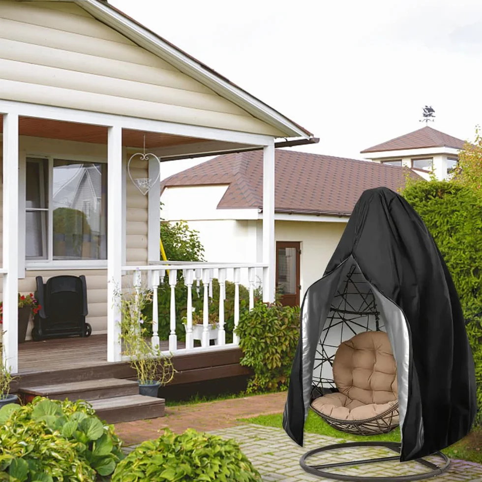 Housse de Chaise Suspendue Balancelle 210D Protection Extérieur avec Fermeture éclair
