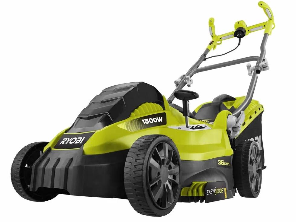 RYOBI Tondeuse Électrique 1500W RLM15E36H 36cm 45L Bac Semi-Rigide Réglage Centralisé