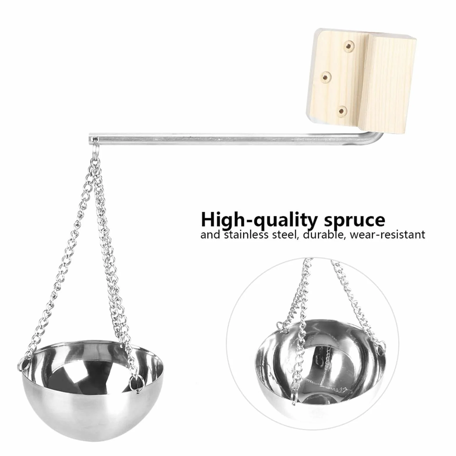 Jenngaoo Sauna Aroma Bowl en Acier Inoxydable Accessoires de Sauna de Diffuseur de Parfum d'Huile Essentielle Our Le Sauna et Le Spa - 12,7 cm