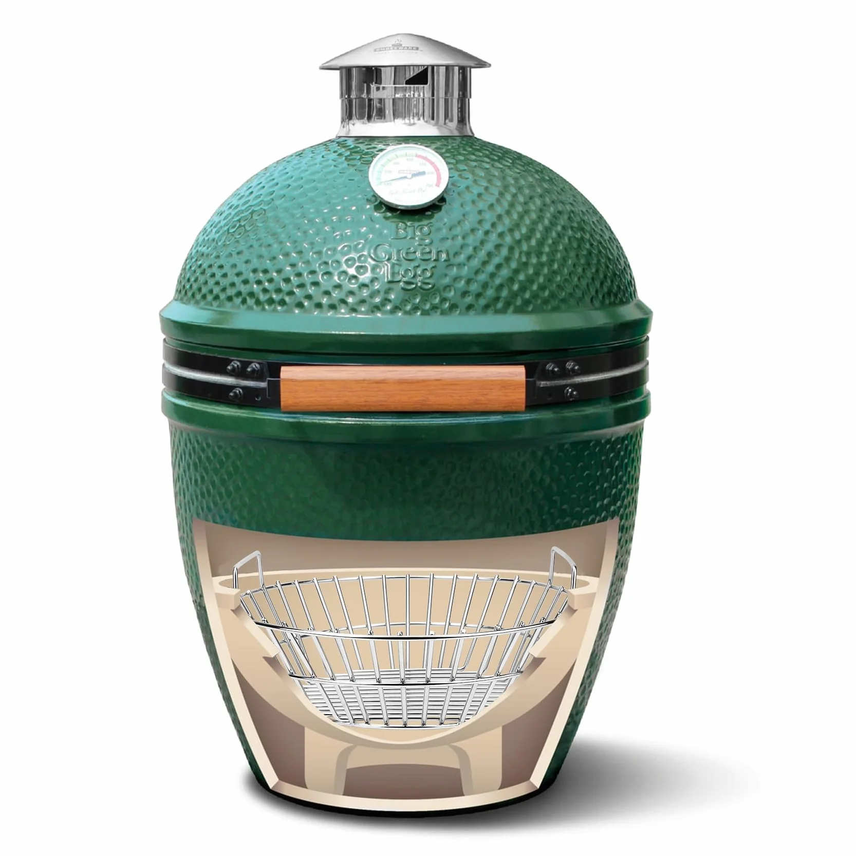 onlyfire Panier à Charbon de Bois en INOX pour Kamado Joe Classic et Large Big Green Egg 46 cm 18 Pouces
