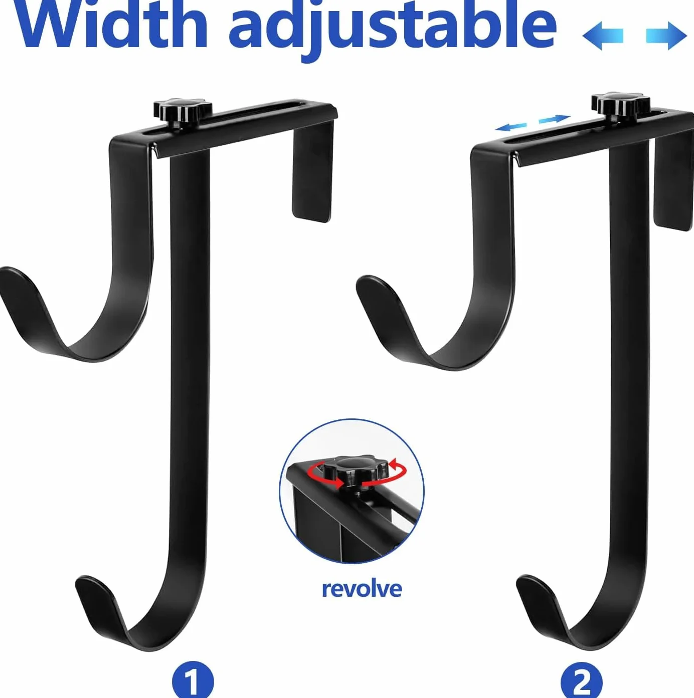 Lot de 2 supports d'épuisette crochet réglable piscine poteaux - Double support accessoire piscine