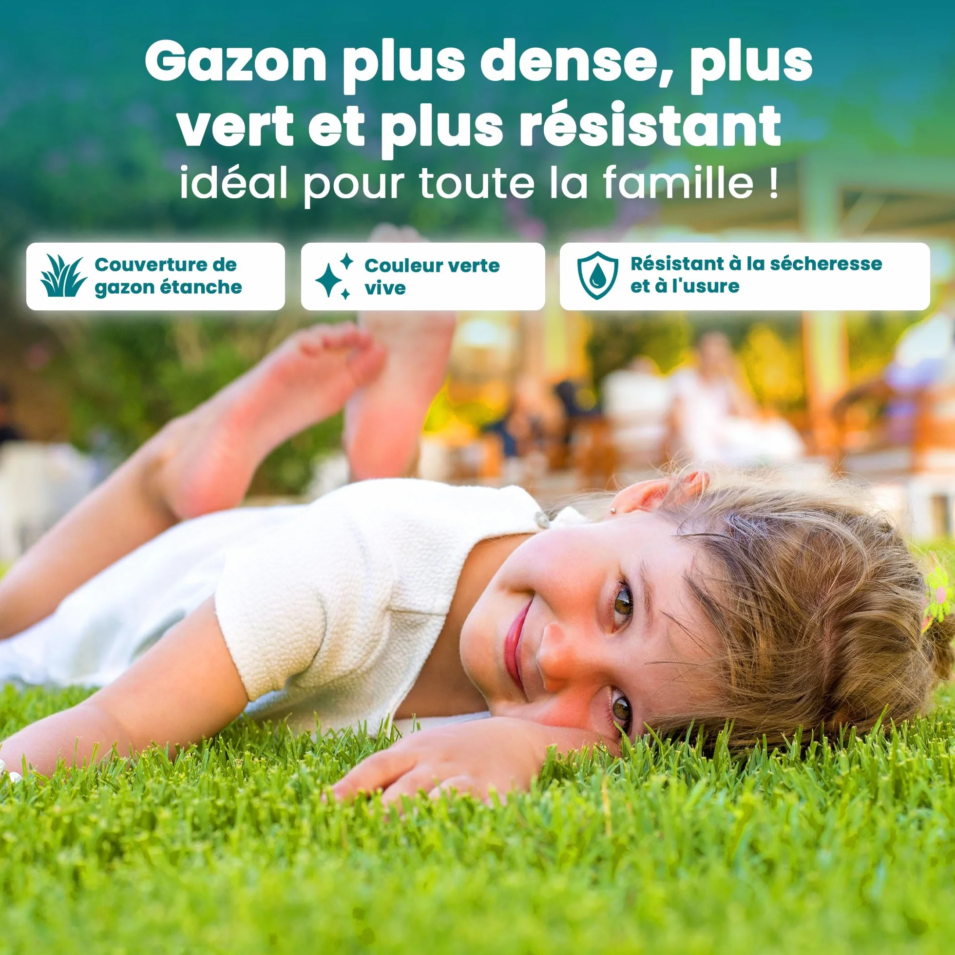 LERAVA Engrais Gazon Printemps Marathon NPK libération lente anti mousse – Fertilisant pelouse azote