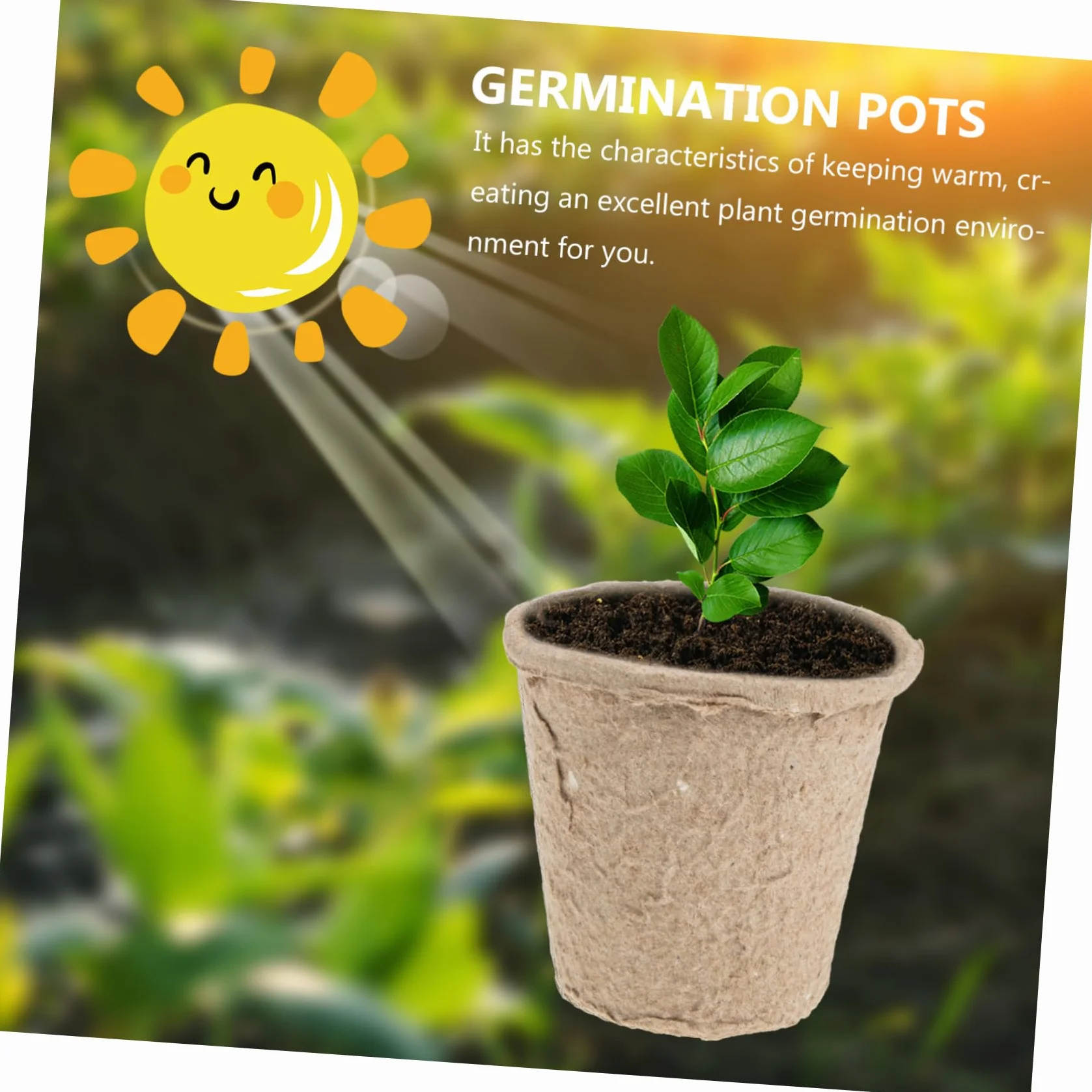 ORFOFE 40 pièces Pots de Semis Biodégradables Papier Pulp Ronds pour Jardinage