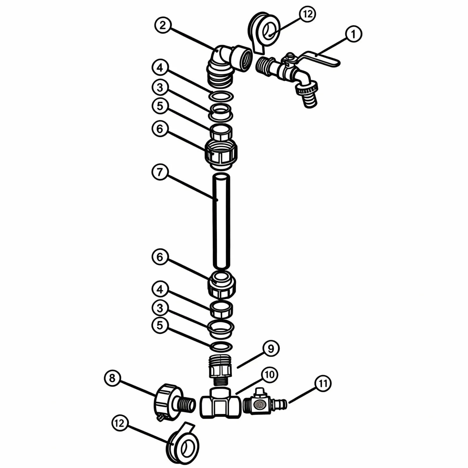 Robinet Cuve 1000l Col De Cygne 3/4", 2 In 1 Adaptateur Cuve 1000l, Robinet Récupérateur Eau De Pluie, Vanne Pour Réservoir Eau Extérieur