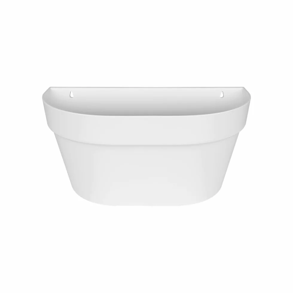 Elho Loft Urban Mural 40 Planteur Balcon Extérieur Ø 39.3 x H 18.8 cm Blanc