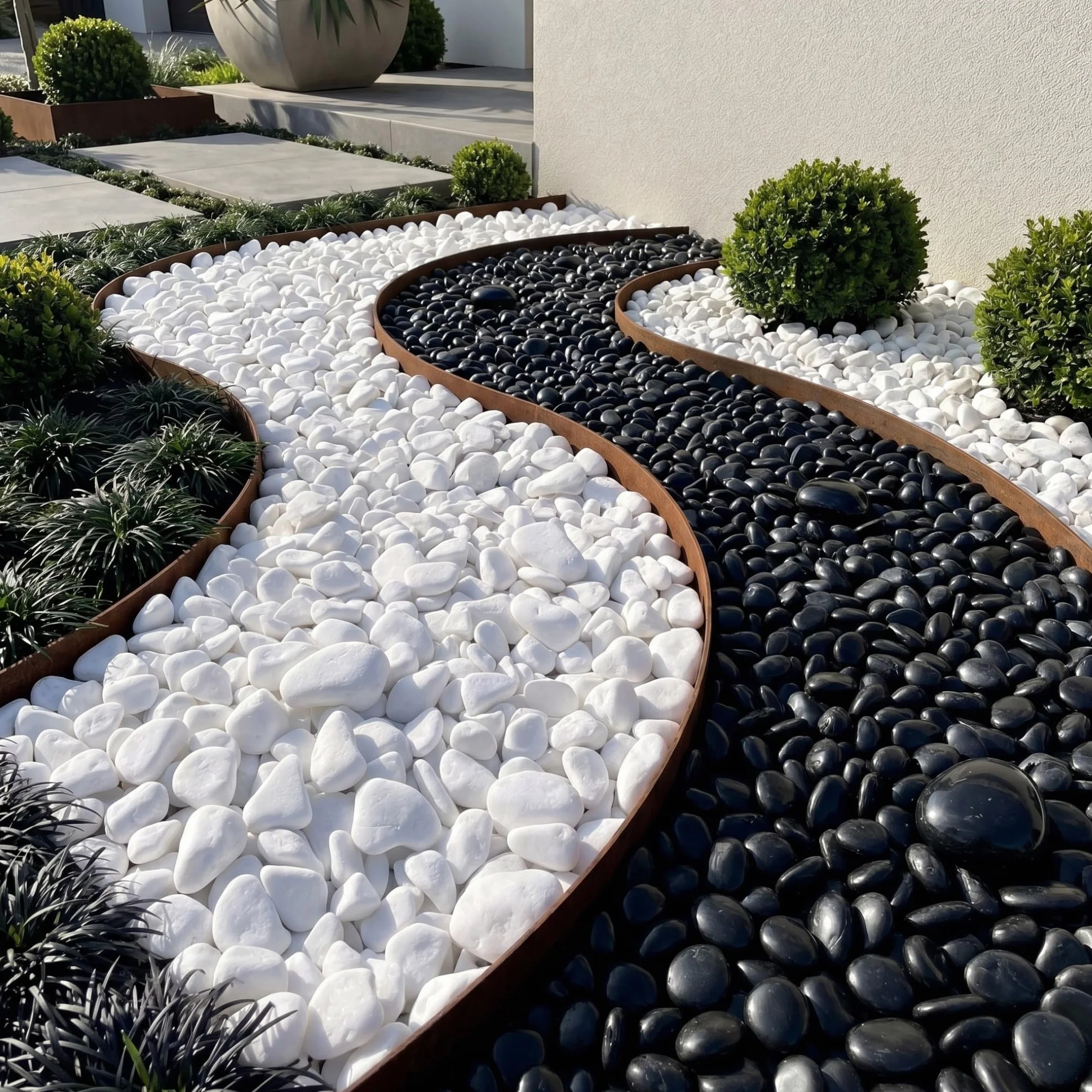 Pierres décoratives blanches Thassos 10 kg 2-4 cm pour jardin allées pots de fleurs