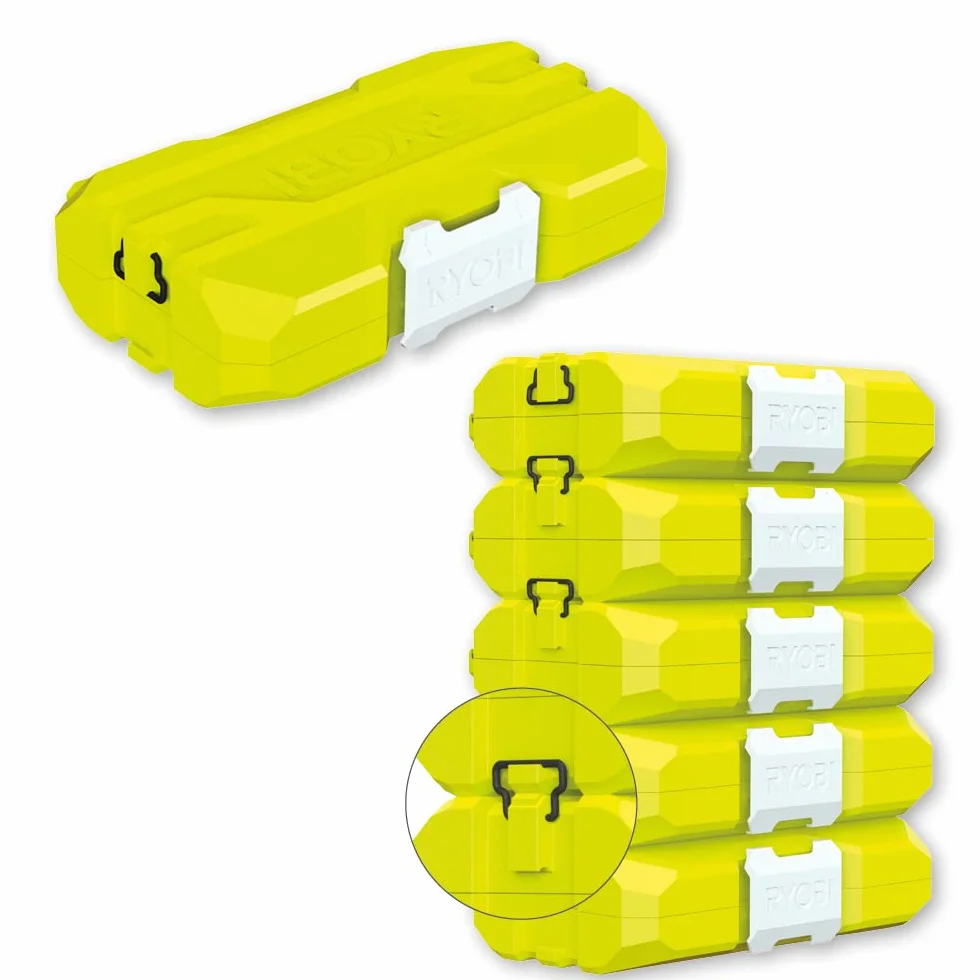 RYOBI Coffret Mixte Perçage & Vissage 32 Pièces Forets Bois Métal Béton Embouts Rangement Empilable RAK32DDMIX