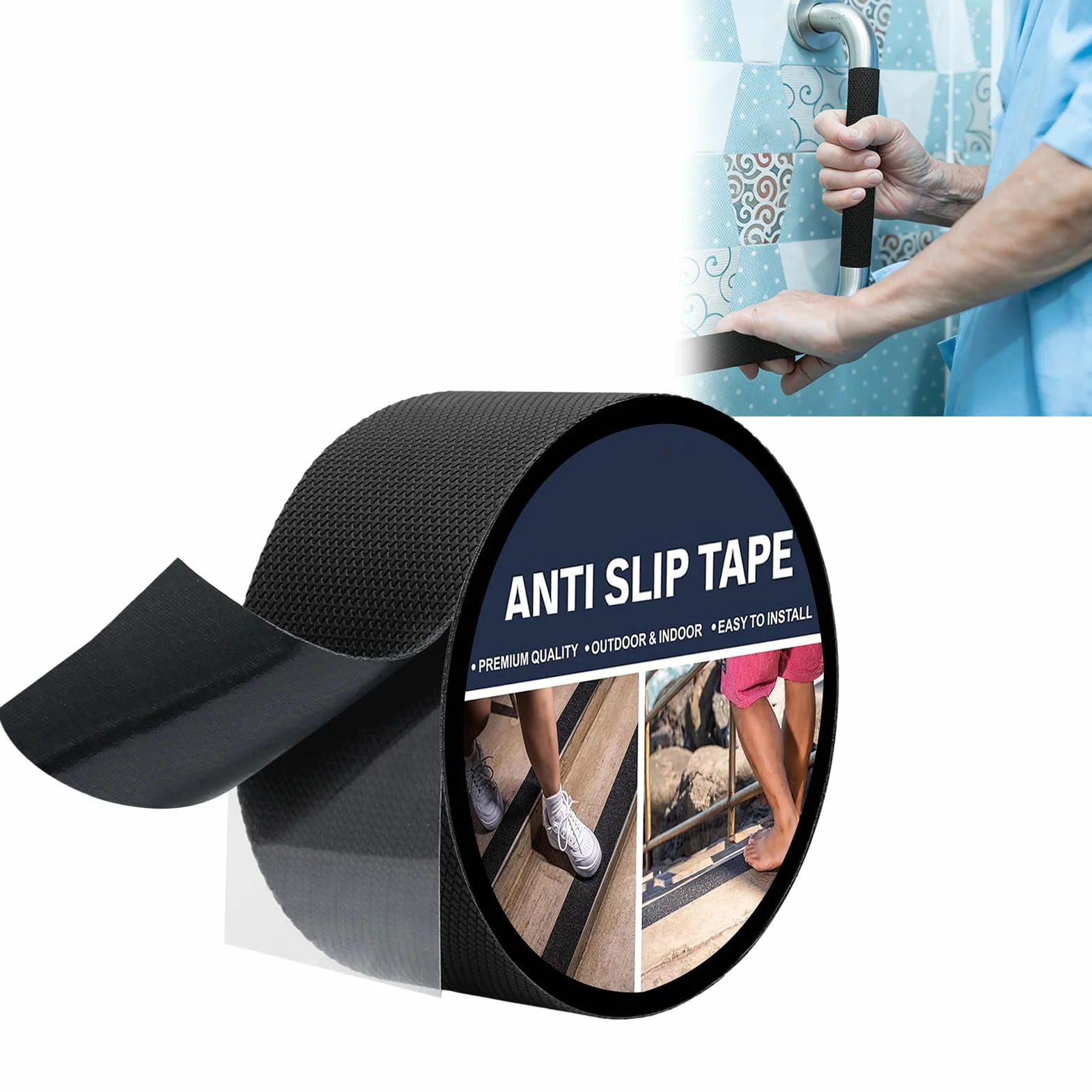 FARYODI Ruban adhésif antidérapant en caoutchouc 5 cm x 5 m avec fonction auto-adhésive imperméable avec adhésif texturé pour outils de bricolage et gadgets