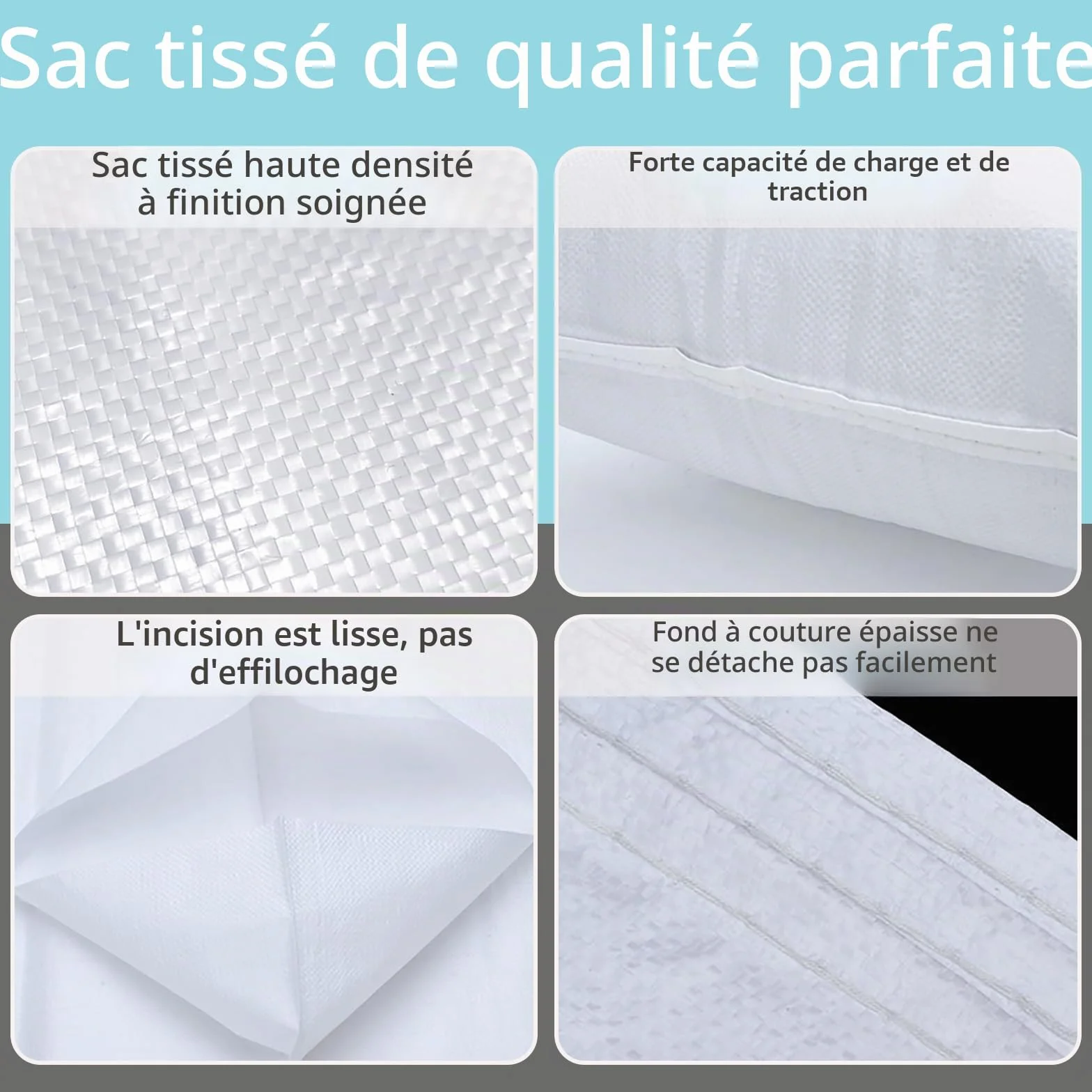Sacs à Gravats 75L Résistant 60x100cm Réutilisable 15 Pièces Chantier Jardinage