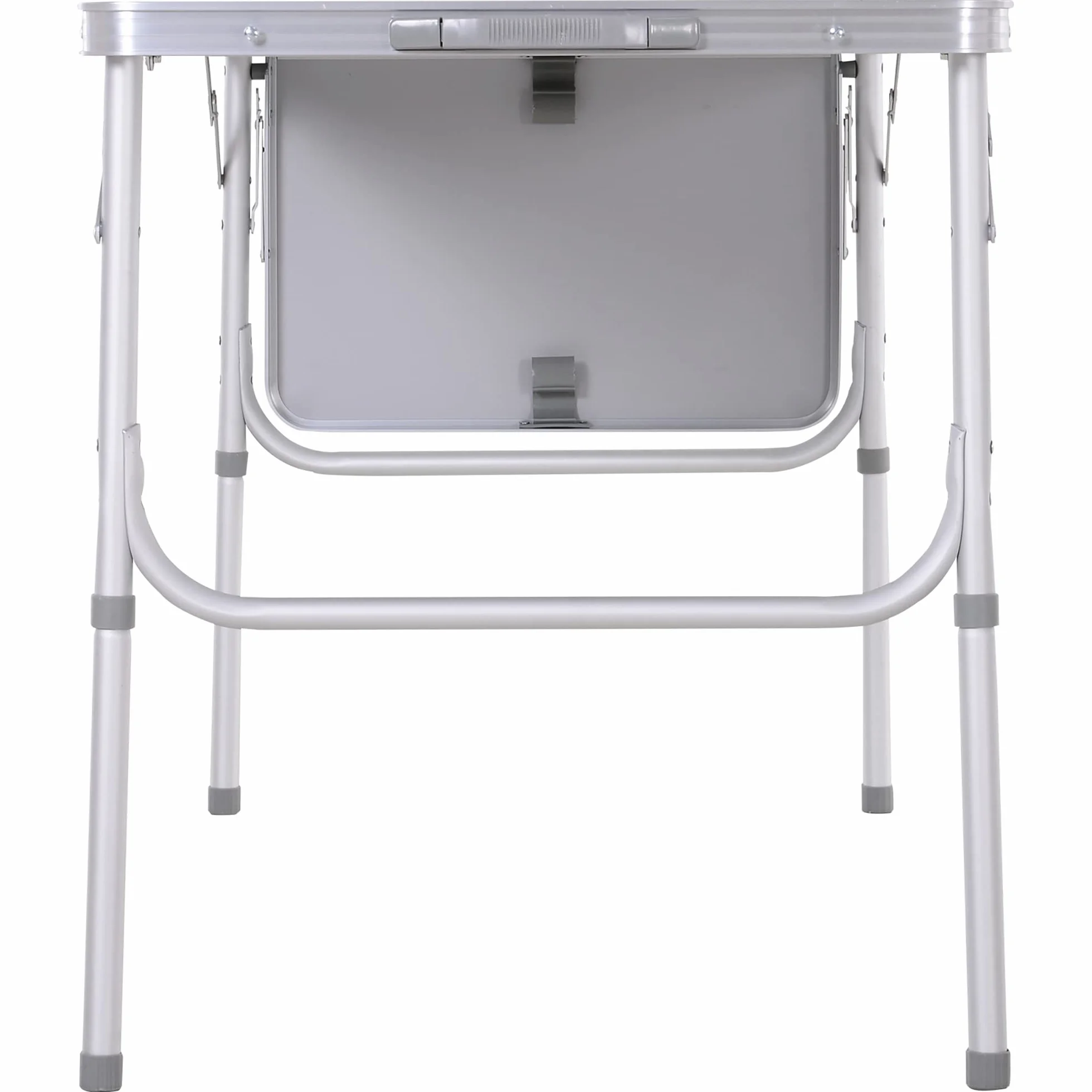 Outsunny Table Pliante Camping Jardin avec Rallonge Hauteur Réglable Aluminium MDF Imitation Bambou