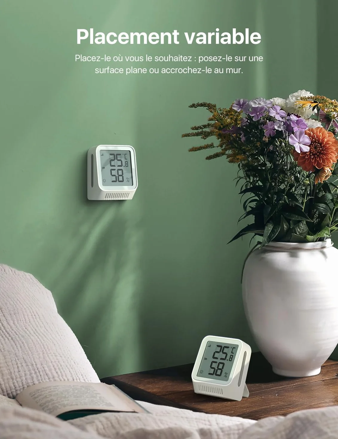 Thermomètre Hygromètre Intérieur Connecté X-Sense STH0A41 Compatible Alexa