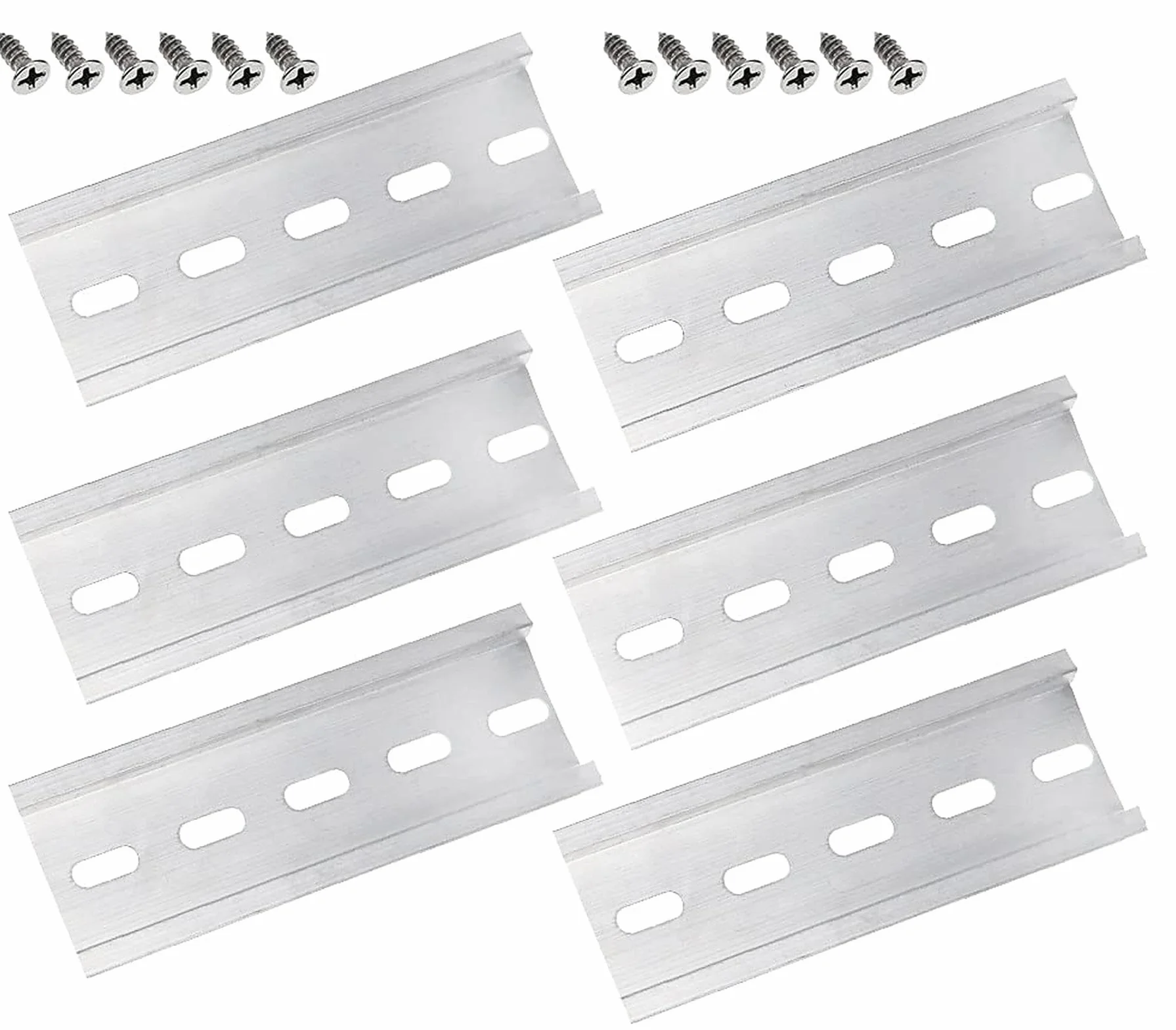 Rails DIN Montage 35 x 100 mm Aluminium U-Groove Argent pour Disjoncteur Relais