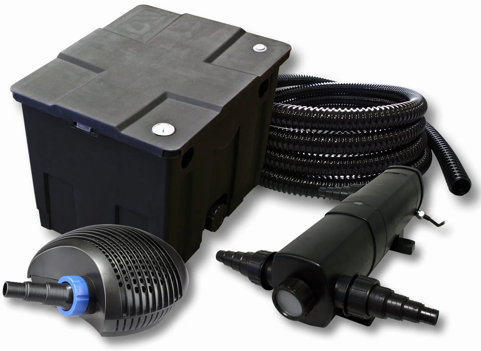 SunSun CBF-350 CTF-6000 CUV-224 Kit filtration bassin 12000L 6000l/h 40W 24W 25m