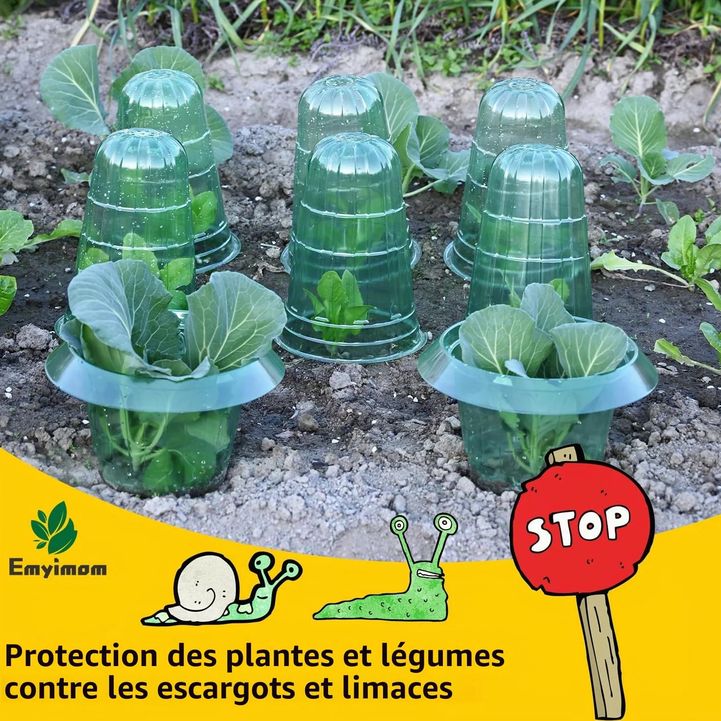 Collier anti-limaces 10 anneaux protection salades choux jardinière surélevée